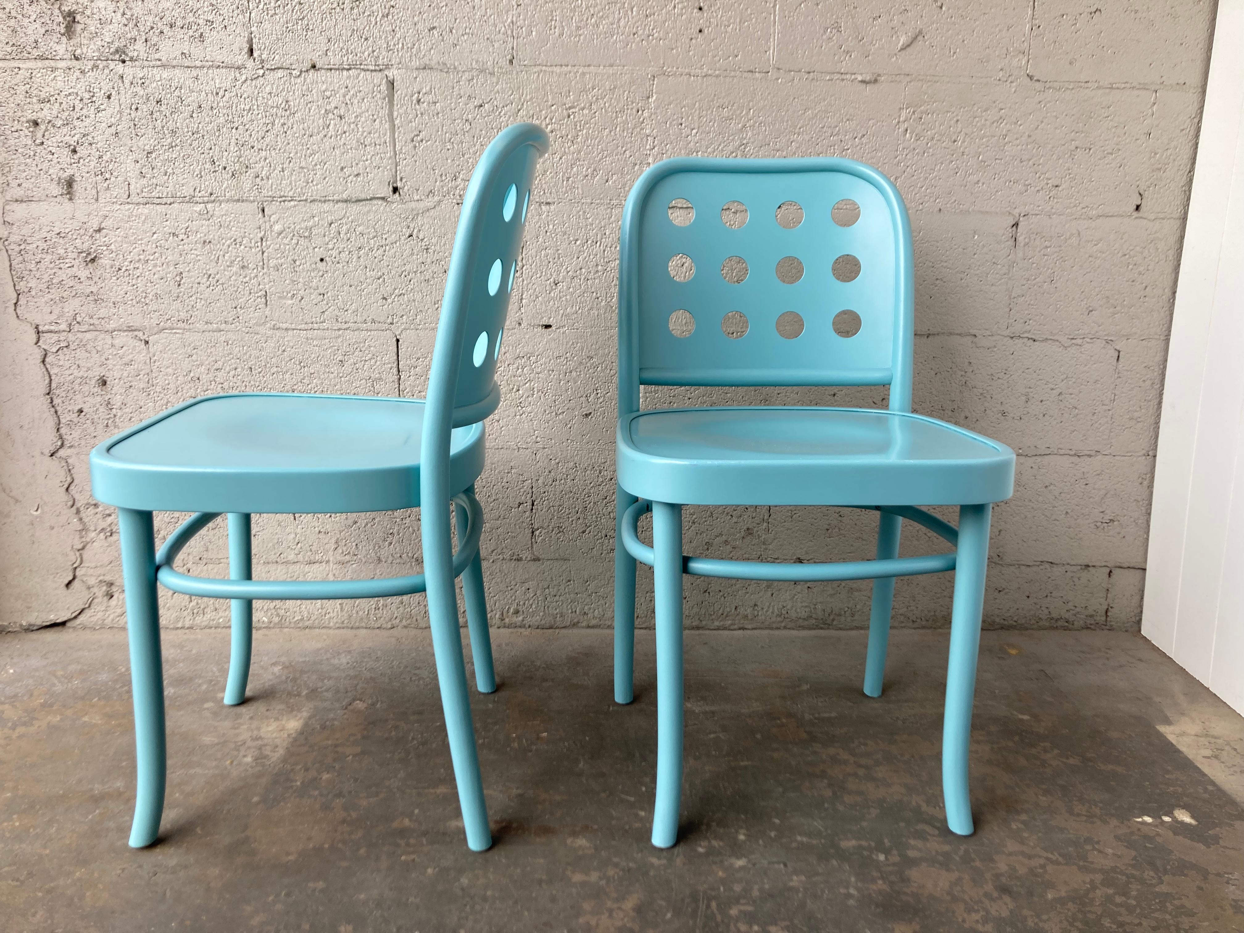 Pair of Bentwood Chairs by Josef Hoffmann & Oswald Haerdtl, Thonet  2