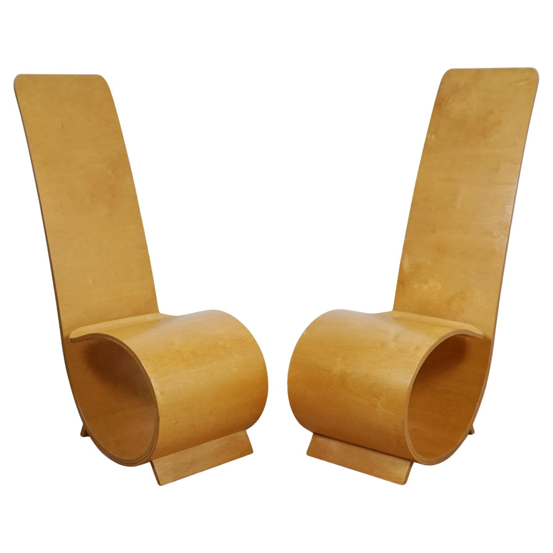 Pair of Bentwood Chairs by the Villiers Brothers For Sale