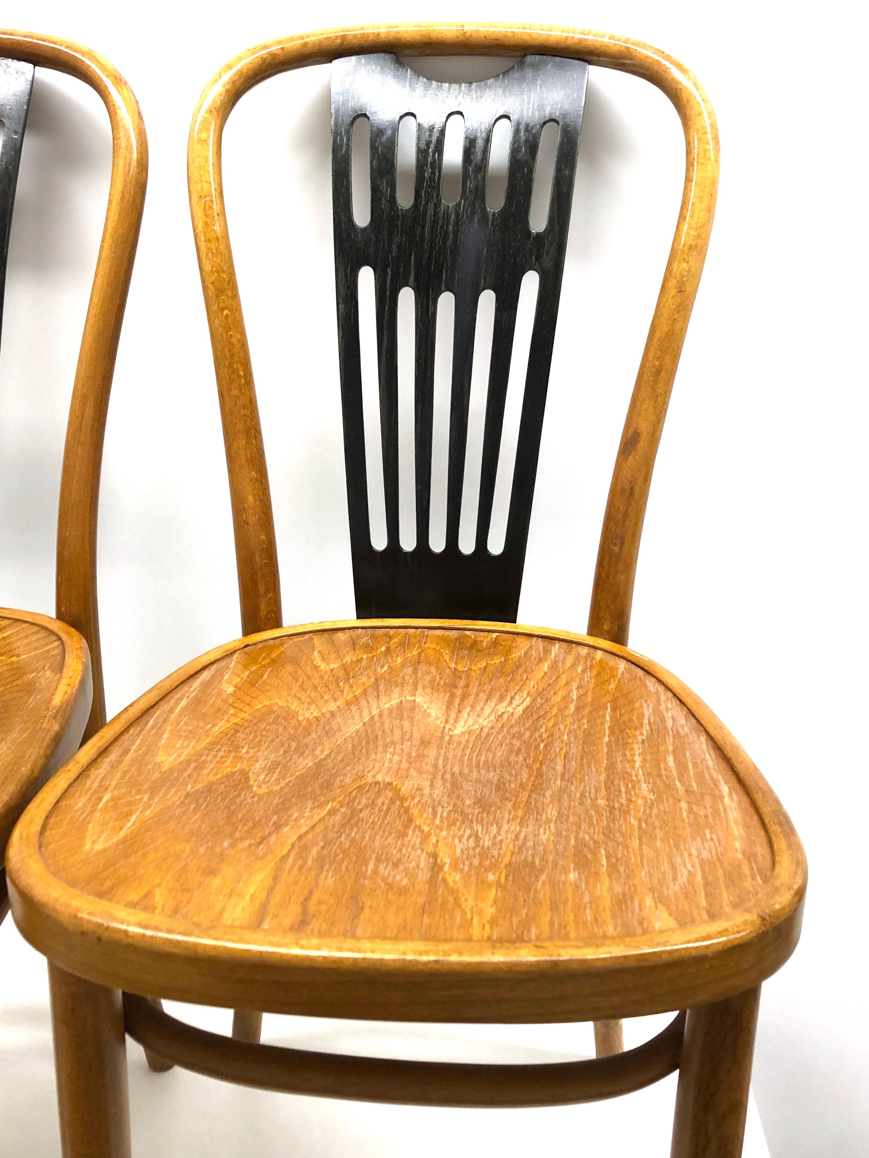 Polish Pair of Bentwood Chairs made by ZPM Radomsko, Poland for Mobilair, Germany