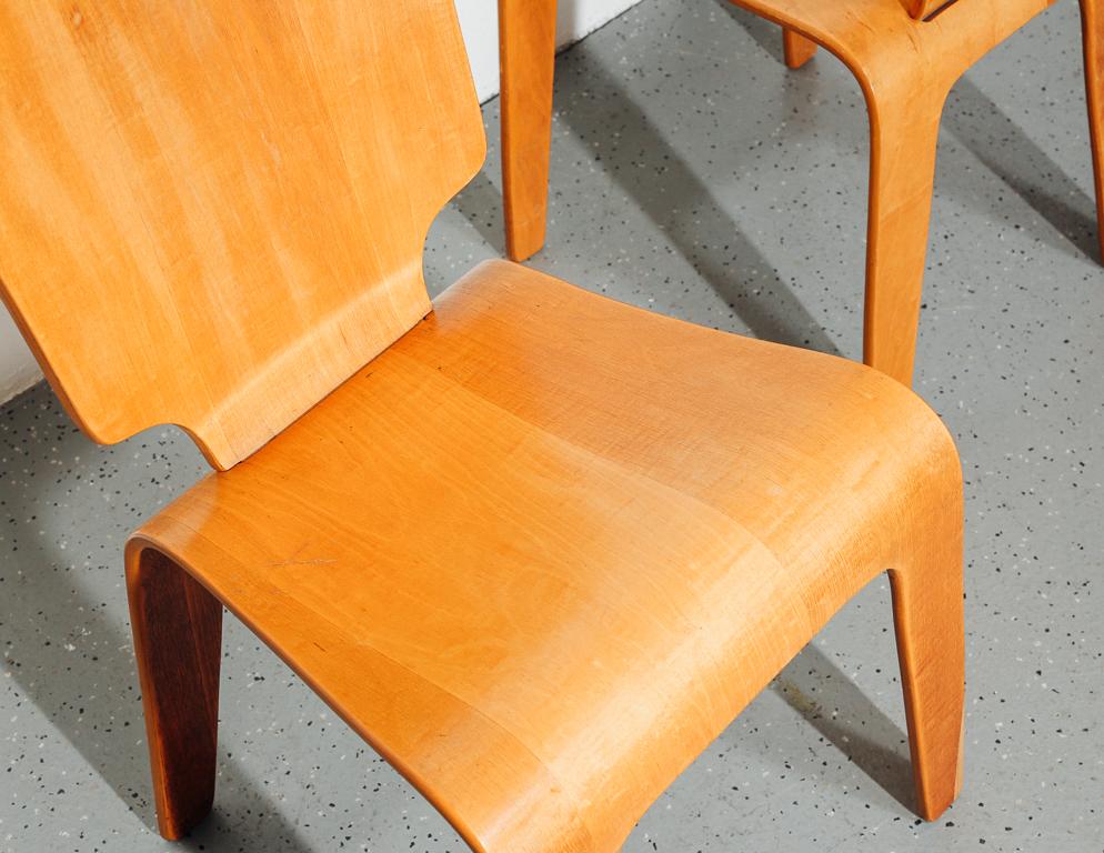 Pair of Bentwood Dining Chairs by Thaden Jordan In Good Condition In Brooklyn, NY