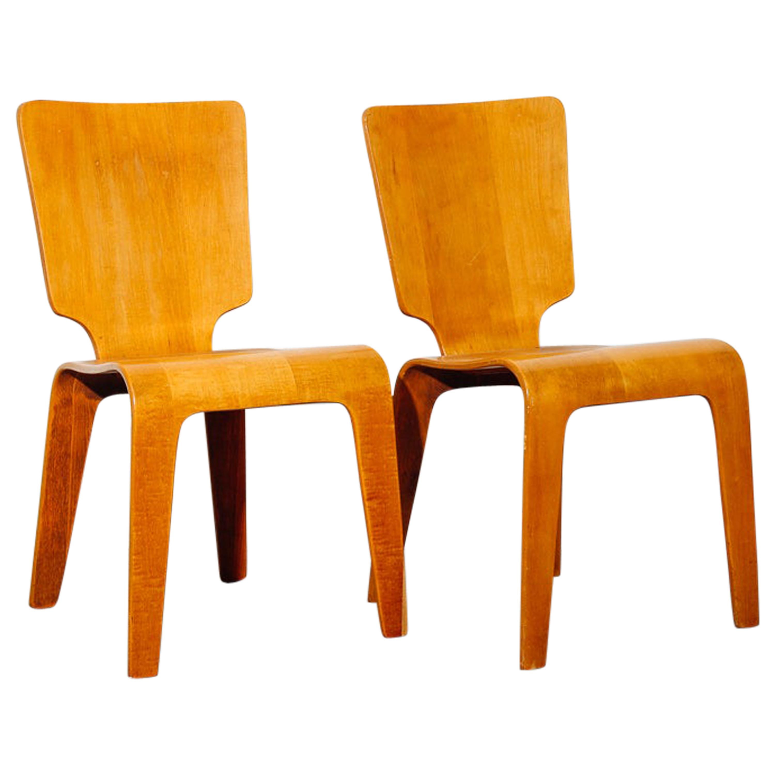 Pair of Bentwood Dining Chairs by Thaden Jordan