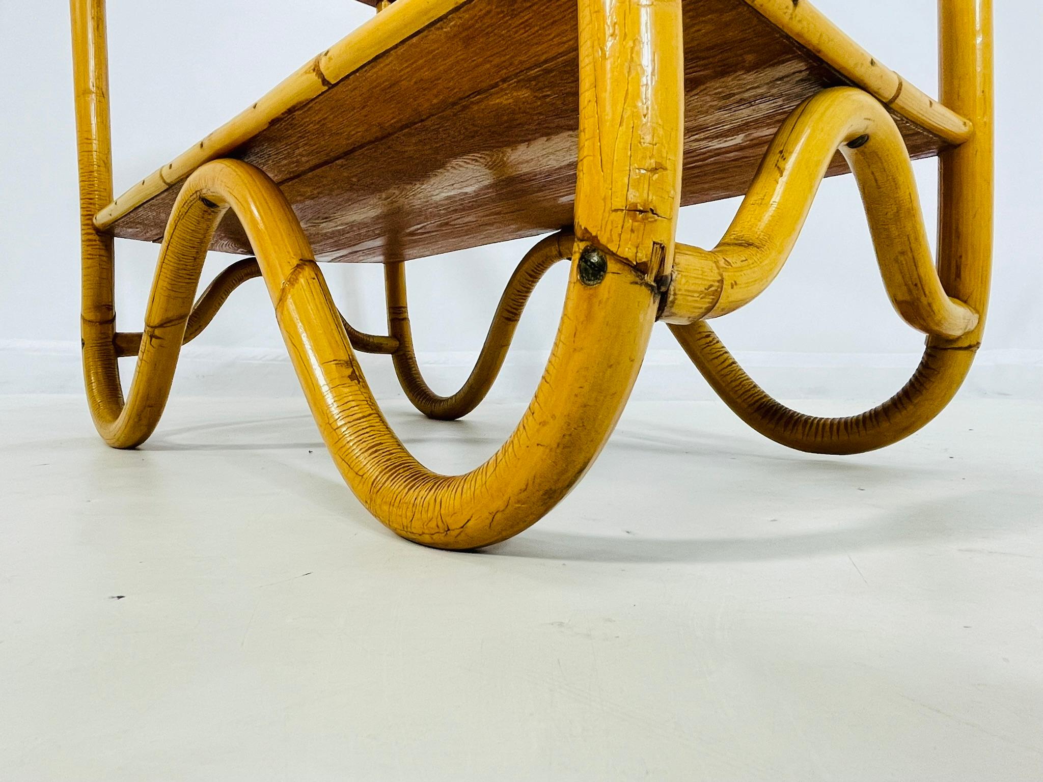 Paire de tables d'appoint en bentwood et verre, États-Unis, années 1950 en vente 5