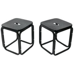 Vintage Pair of Bentwood Stools by Otto Wagner for Thonet