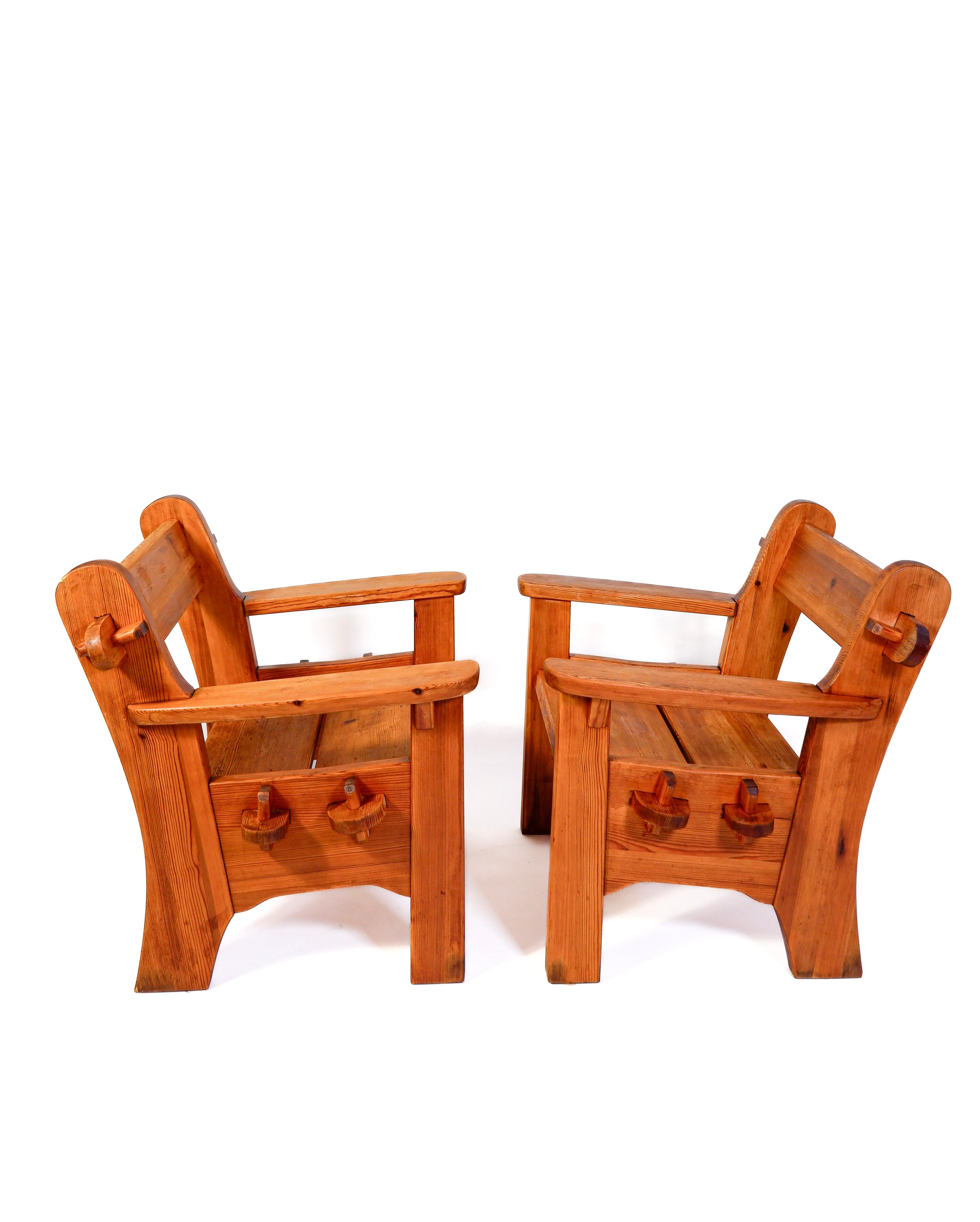 Paire de fauteuils Berga conçus par David Rosèn pour Nordiska Kompaniet, 1944 en vente 3