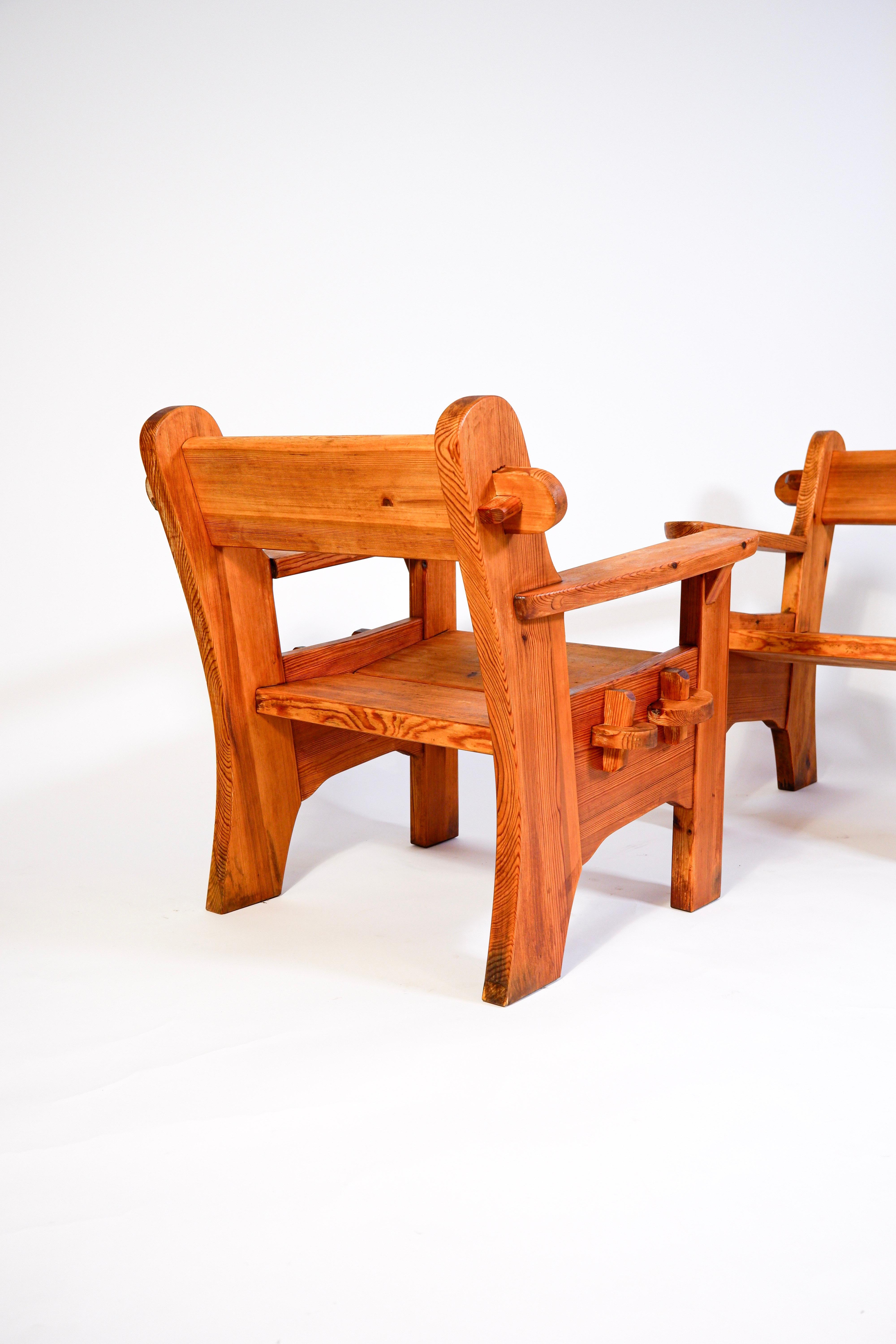 Paire de fauteuils Berga conçus par David Rosèn pour Nordiska Kompaniet, 1944 Bon état - En vente à Hägersten-Liljeholmen, Stockholms län