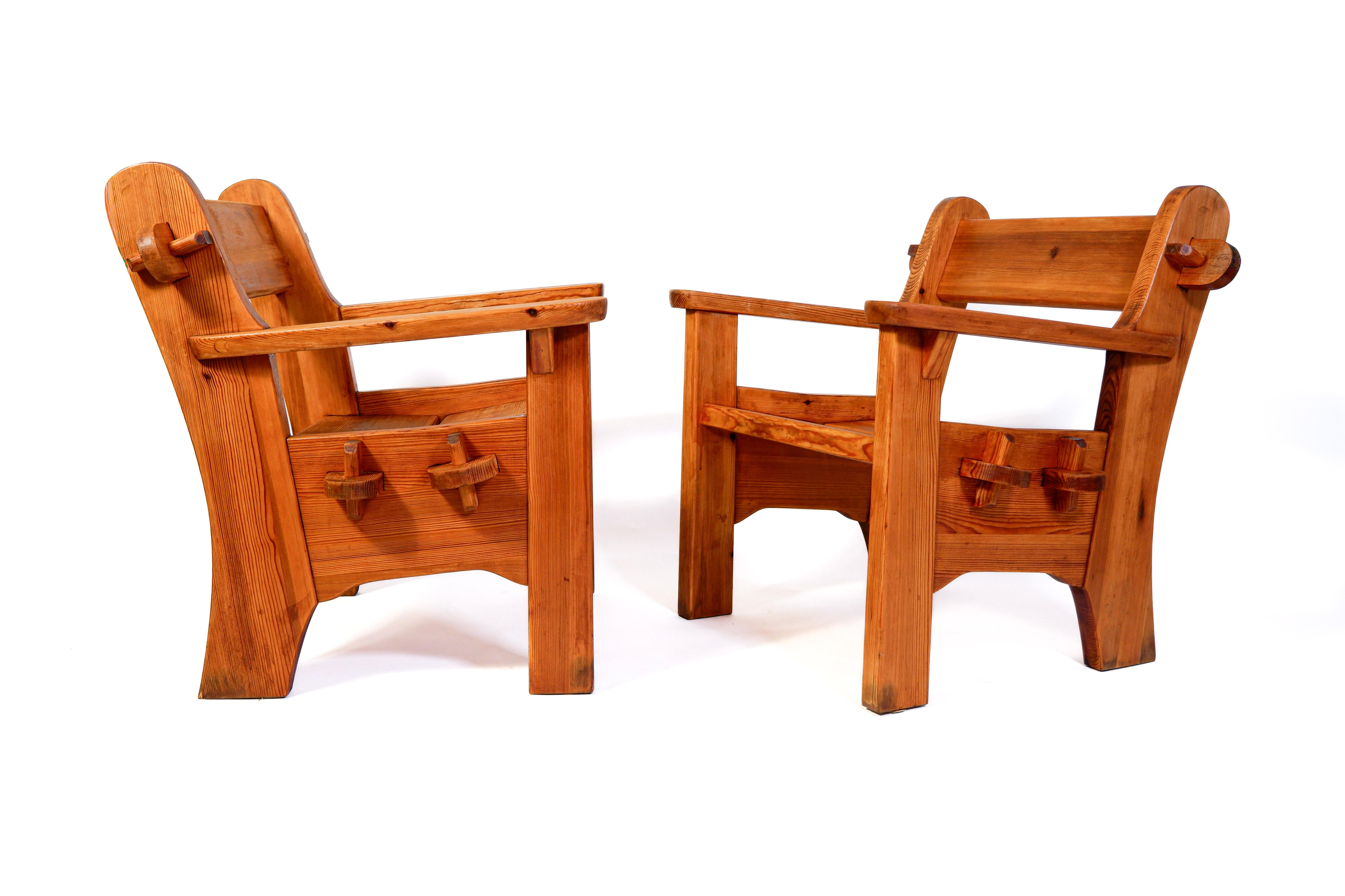 Milieu du XXe siècle Paire de fauteuils Berga conçus par David Rosèn pour Nordiska Kompaniet, 1944 en vente