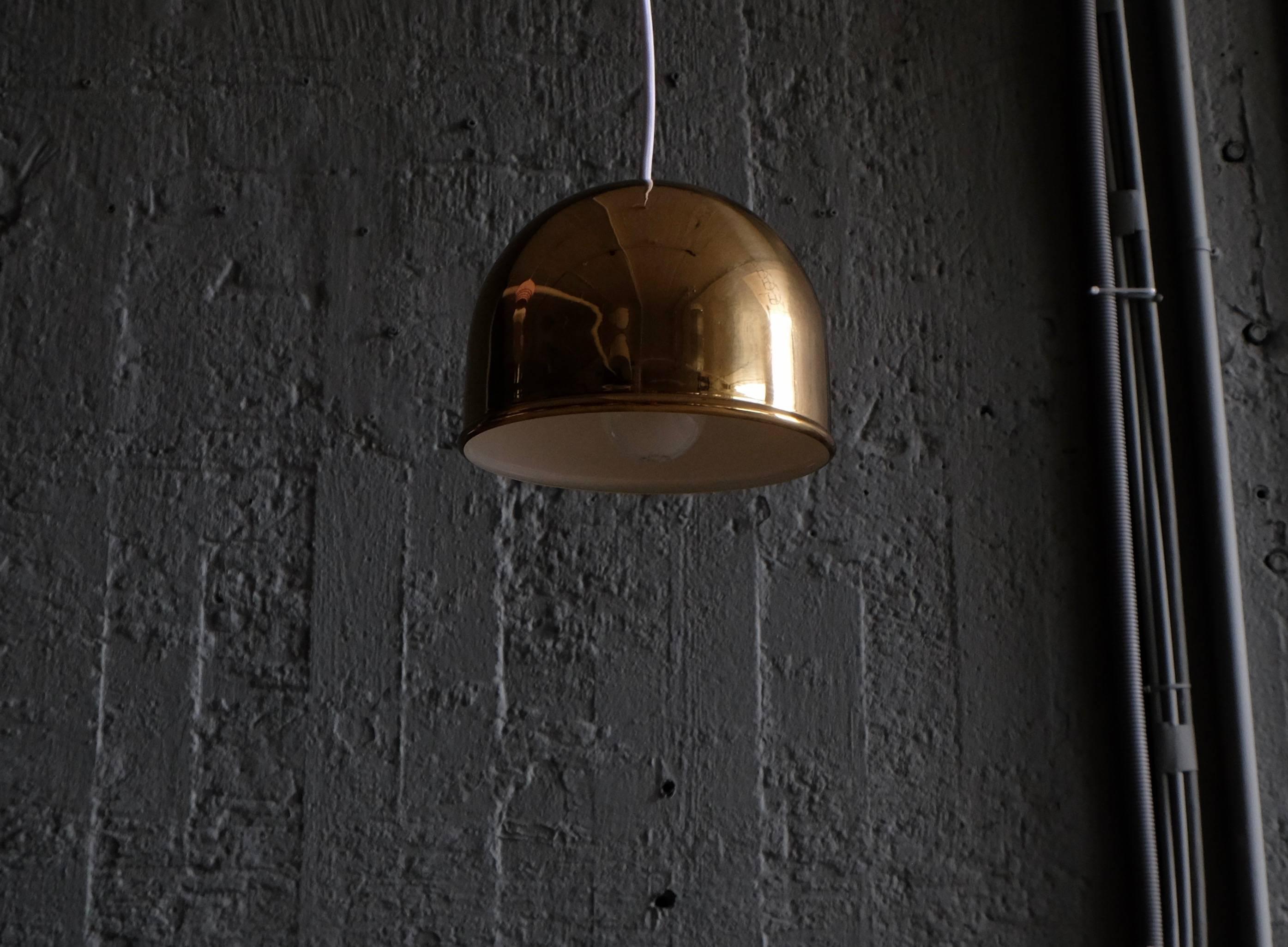 Mid-20th Century Pair of Bergboms Ceiling Pendant in Brass, 1960s