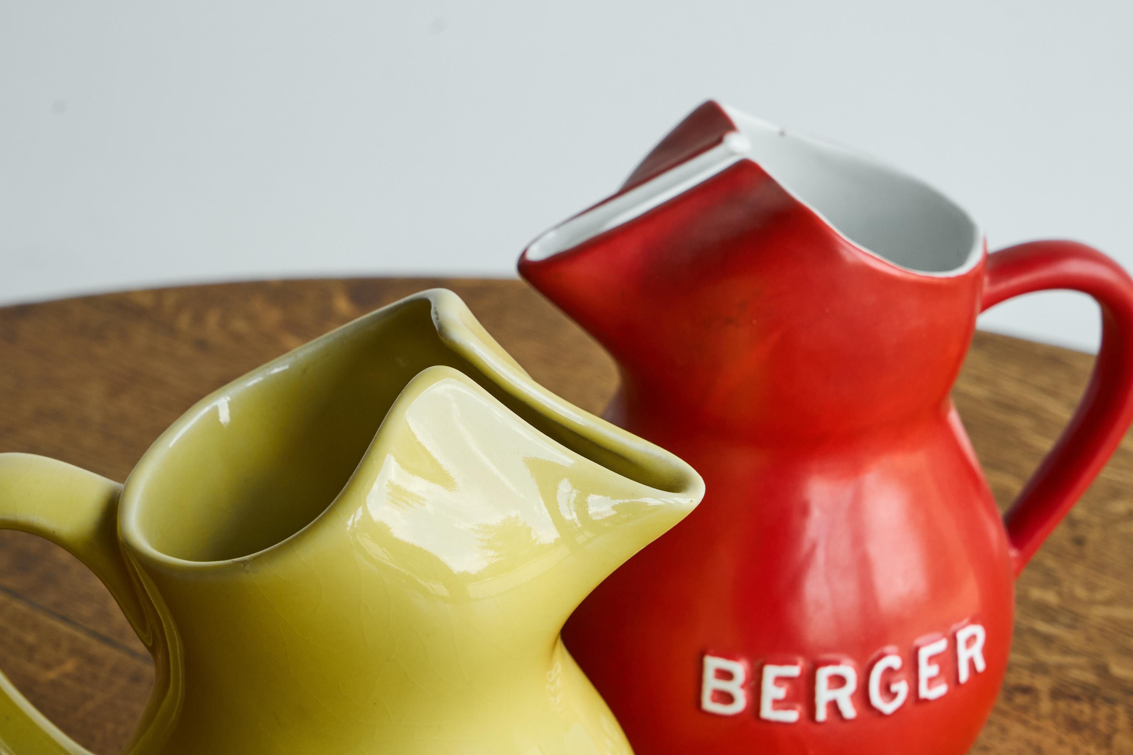 Pair of Berger 'Pastis de Marseille' Water Jugs France 1960s In Good Condition For Sale In Meer, VAN