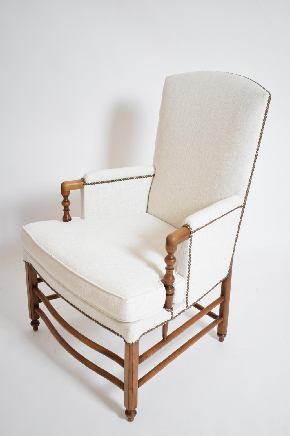 Français Paire de fauteuils bergère, années 1950. en vente