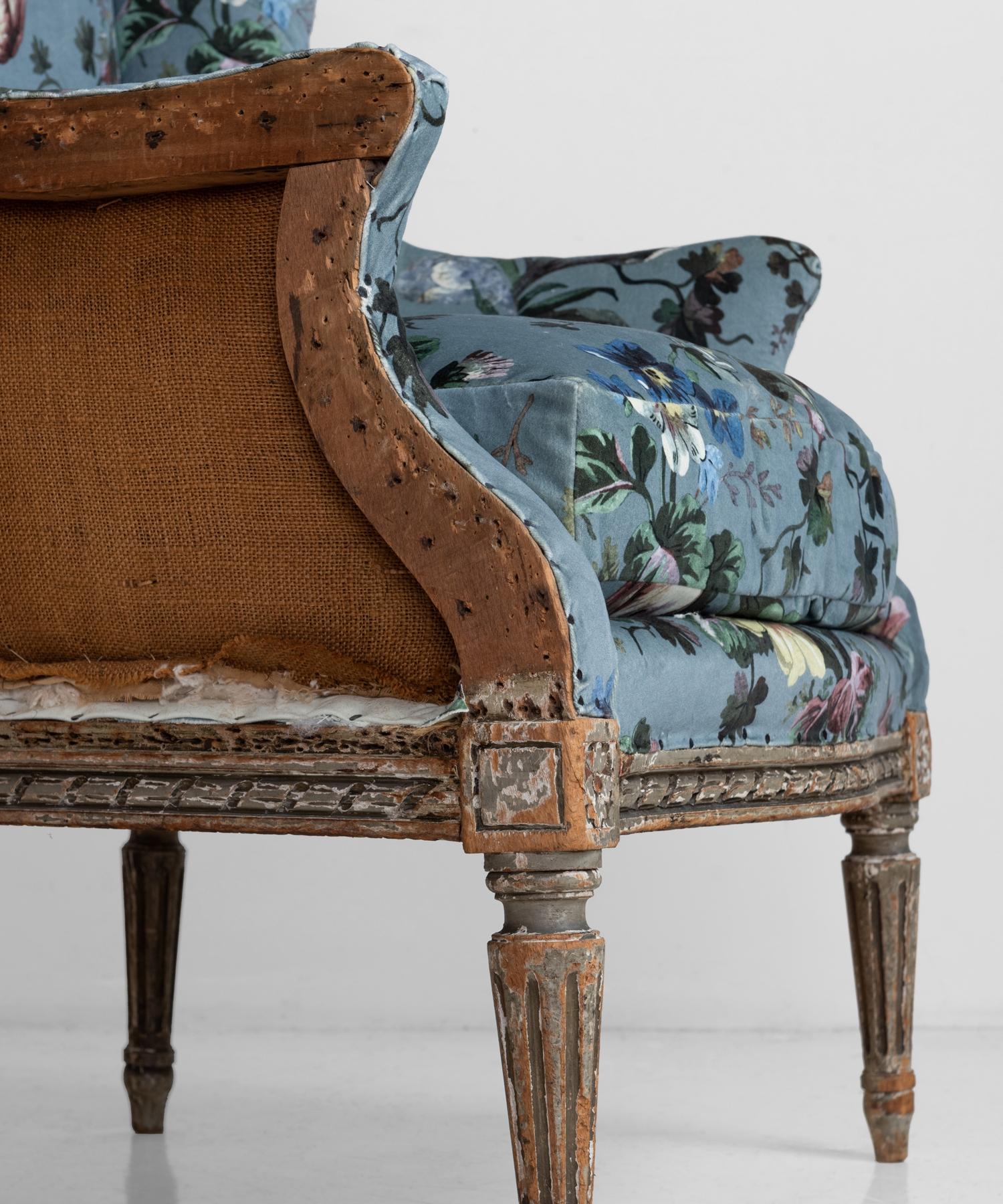Pair of Bergere Armchairs in Velvet from House of Hackney In Good Condition In Culver City, CA