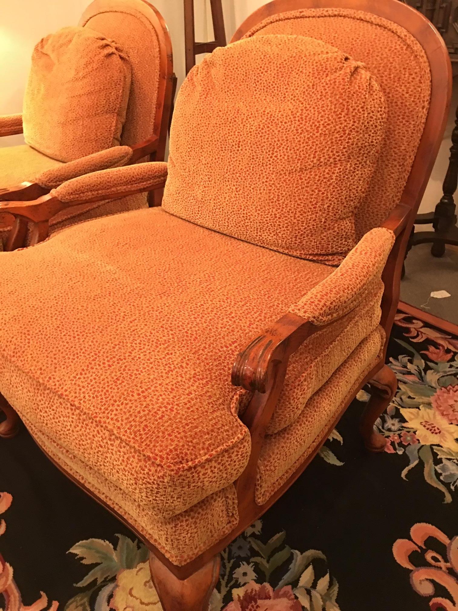 American Pair of Bergere Chairs