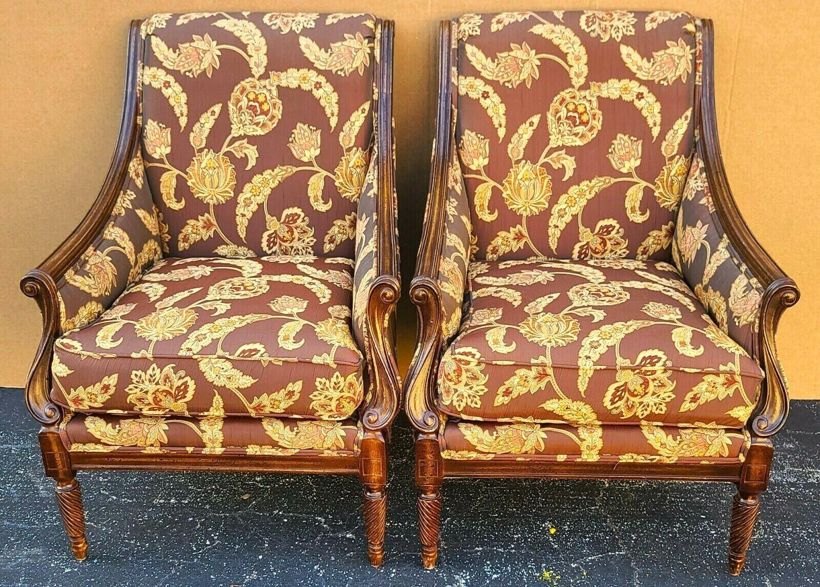 Paar Bergere-Sessel aus Seide von Robert Allen (Französische Provence) im Angebot