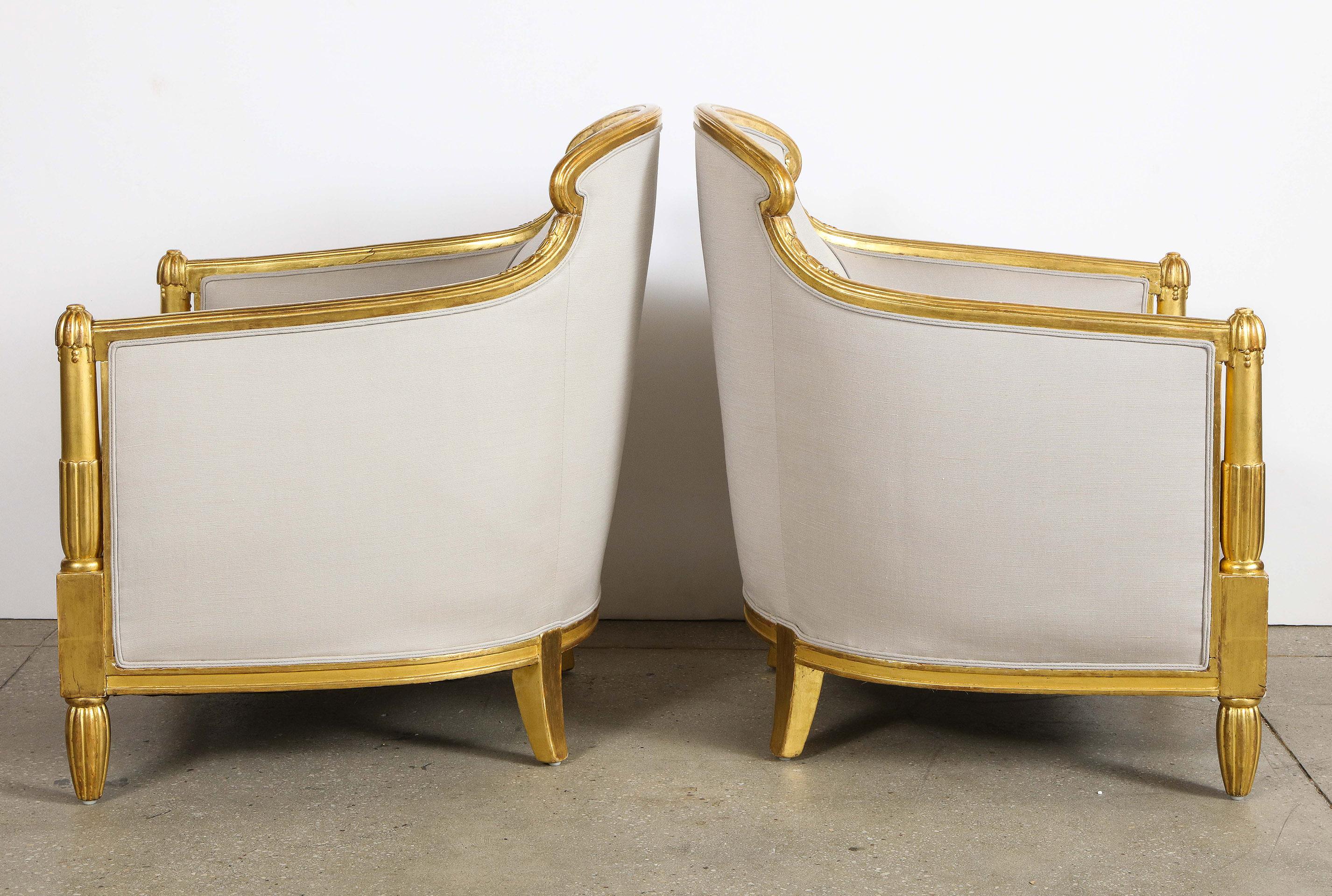 French Pair of Bergeres Attributed to Sue et Mare