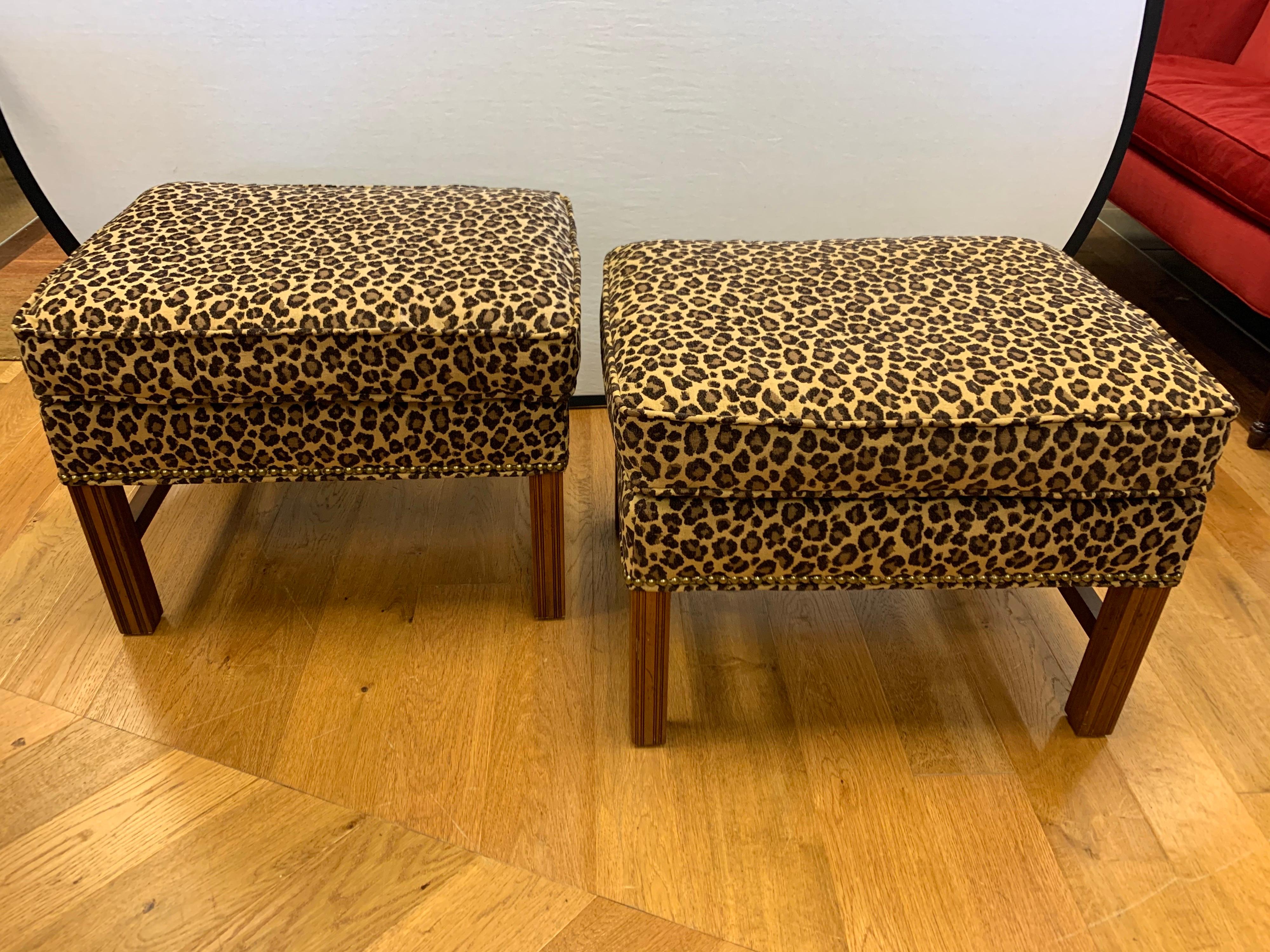 cheetah print ottoman