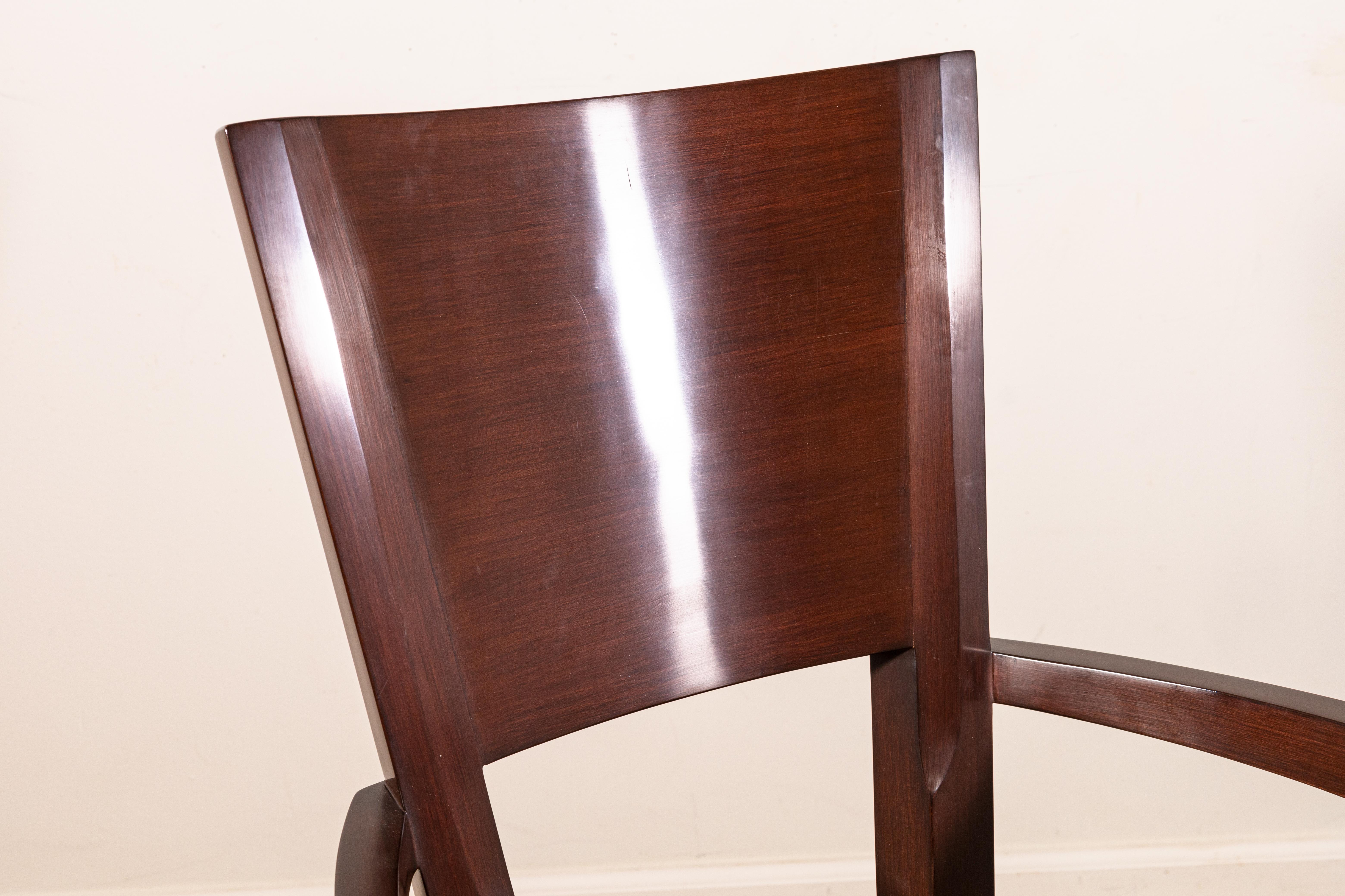Paire de fauteuils Berman Rossetti Contemporary Modern Wood Woods en vente 1