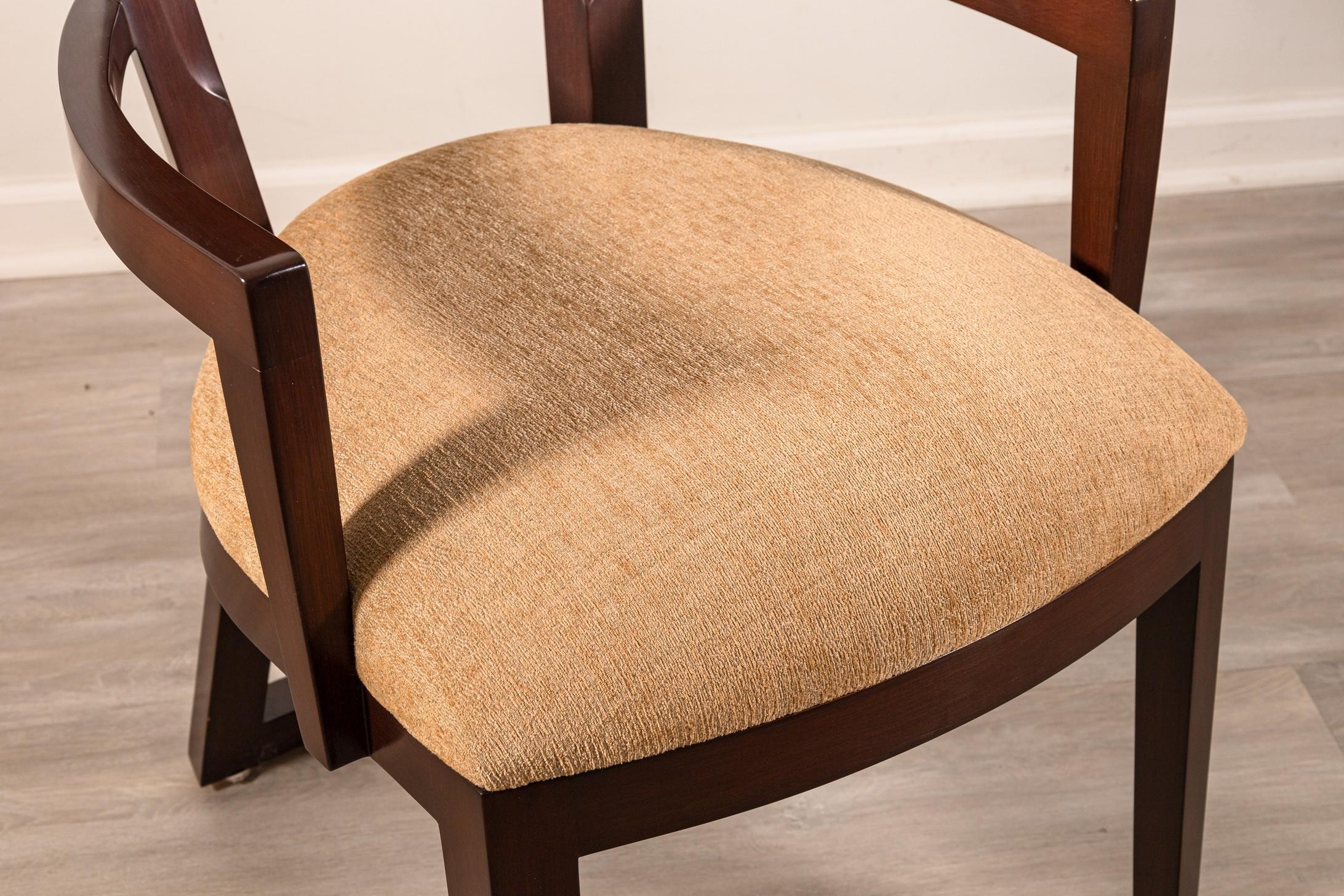 Paire de fauteuils Berman Rossetti Contemporary Modern Wood Woods en vente 2