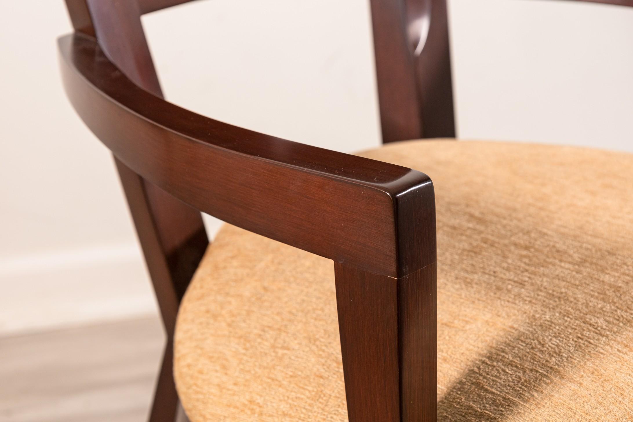 Paire de fauteuils Berman Rossetti Contemporary Modern Wood Woods en vente 3