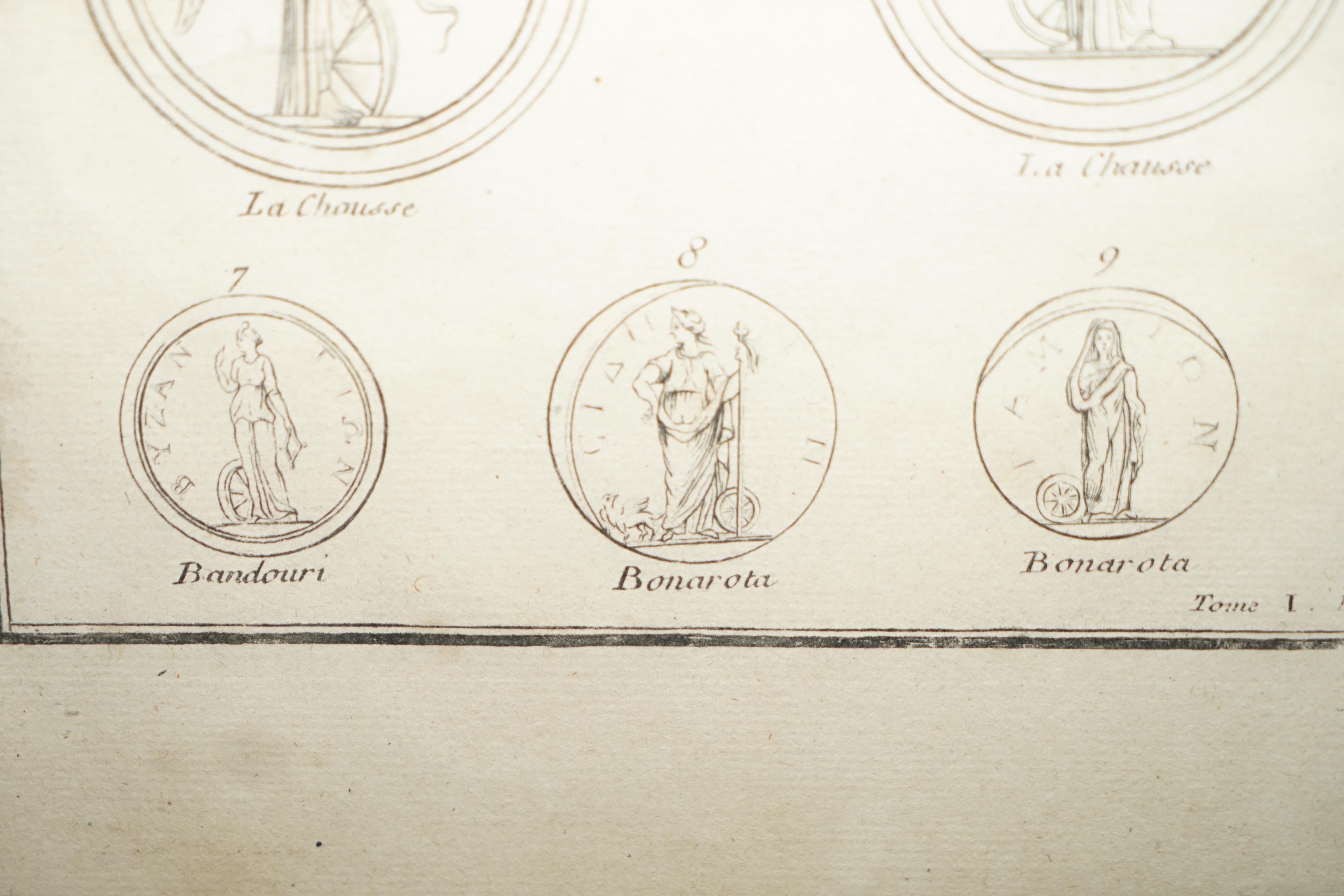 Paire d'estampes originales de l'antiquité du Grand Tour de Bernard De Montfaucon Paris 1719 en vente 3