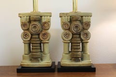 Pair of Bernard Rooke Ceramic Lamps