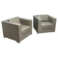 Pair of Art Deco Leather Club Chairs