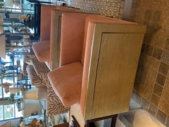 Pair of Bernhardt Club Chairs with Salmon Upholstered Fabric