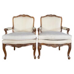 Vintage Pair of Bernhardt Louis XV Style Chairs