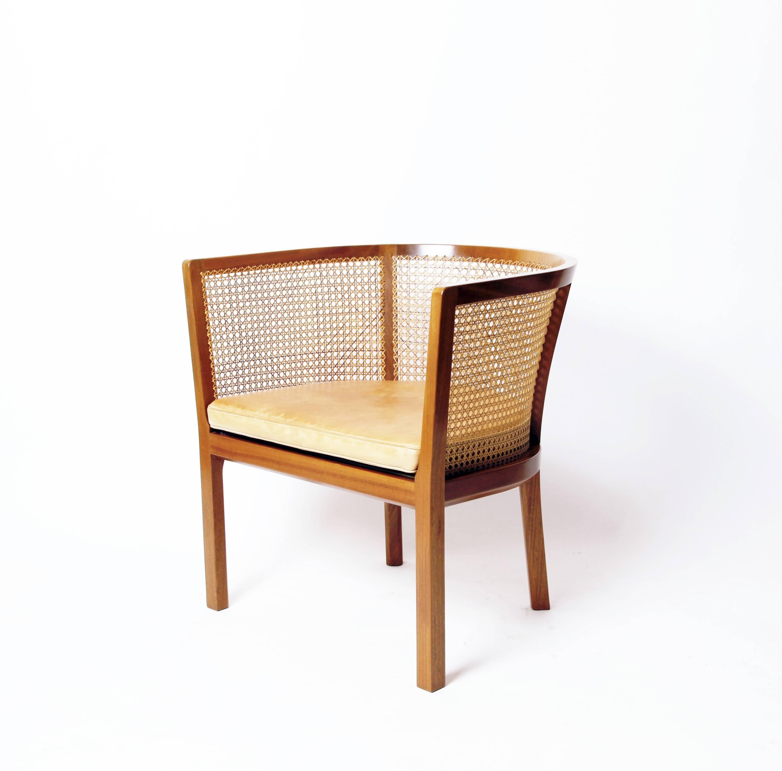 These beautifully proportioned chairs were designed by Bernt Petersen, a cabinetmaker often known simply as Bernt, who trained at the Royal Danish Academy of Fine Arts and worked for Hans Wegner before starting his own studio in 1963. The model 304