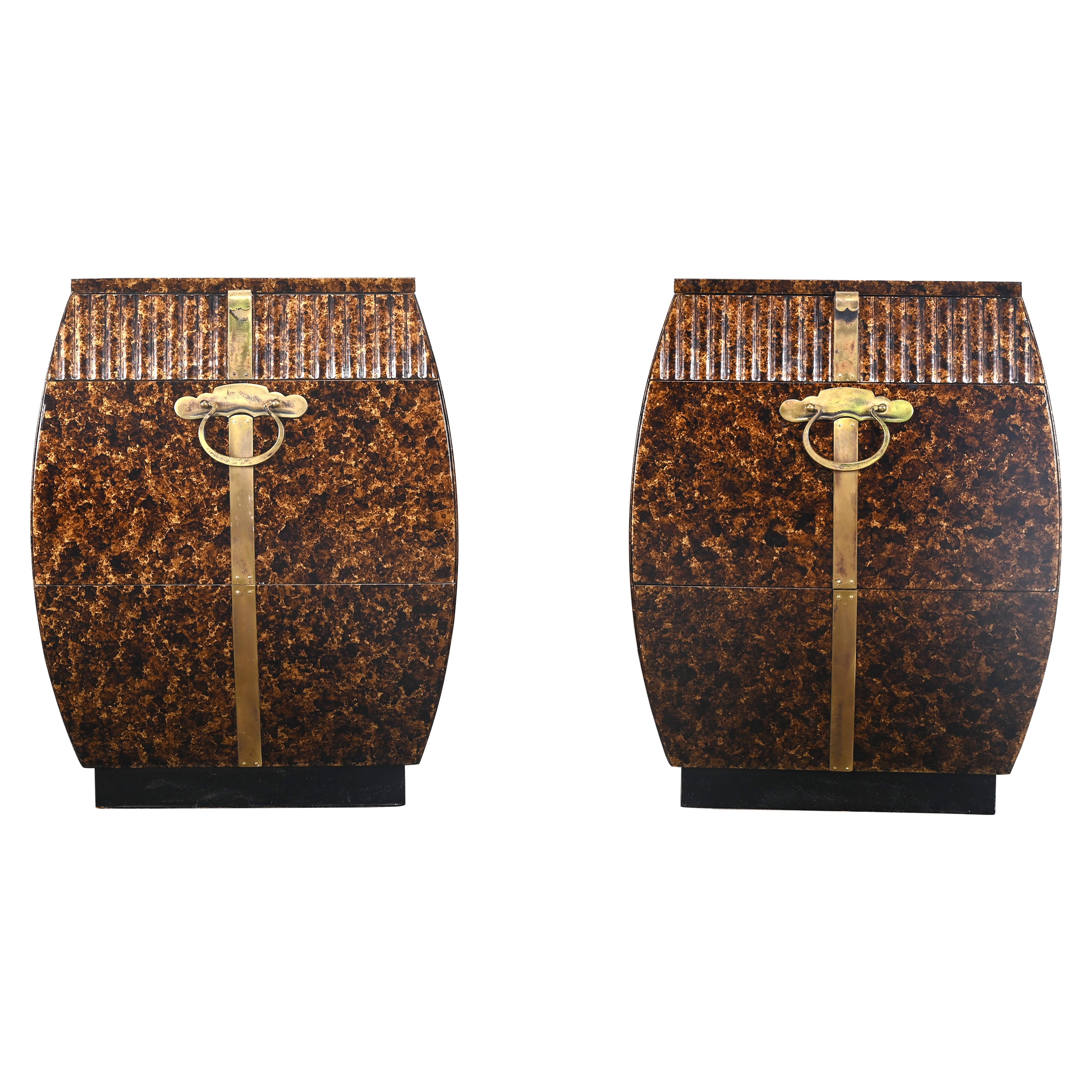 Pair of Bert England for Widdicomb Bombe End Tables, 1965