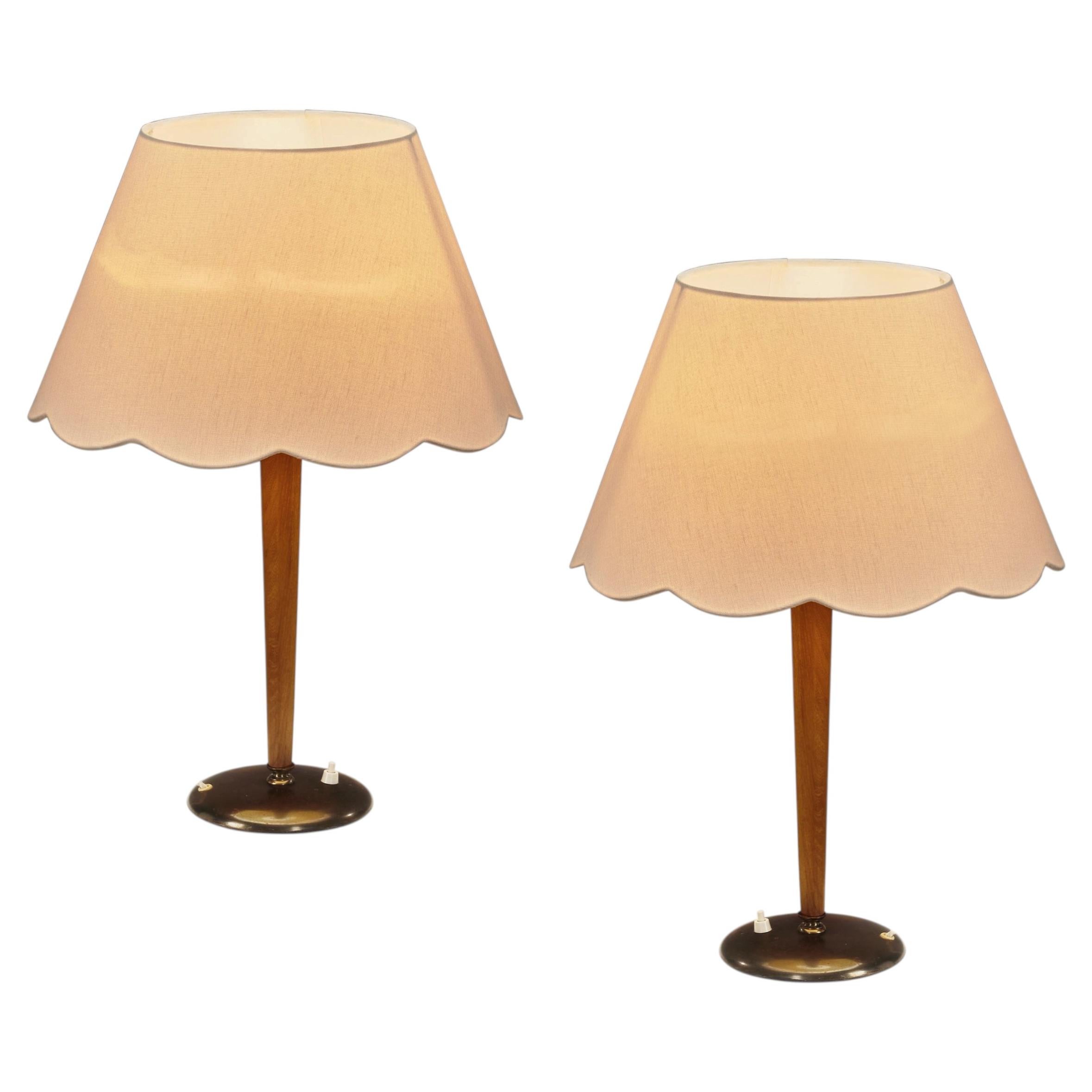 Pair of Bertil Brisborg Model "31915" Table Lamps, Sweden 1940s