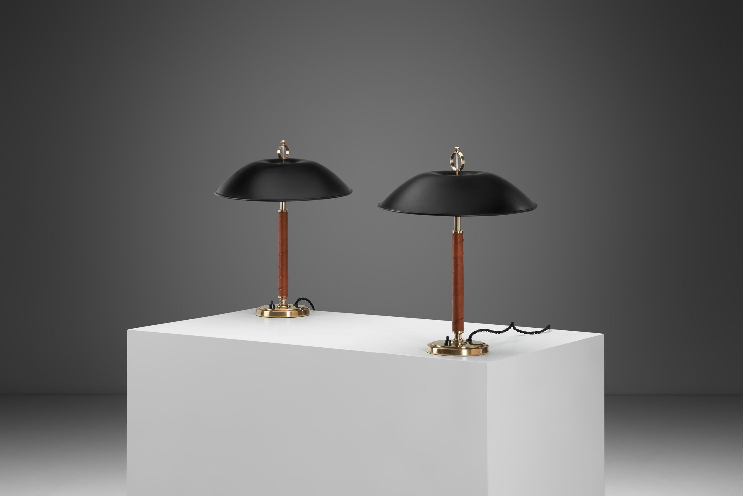 Mid-Century Modern Pair of Bertil Brisborg Table Lamps, Sweden Mid-20th Century For Sale