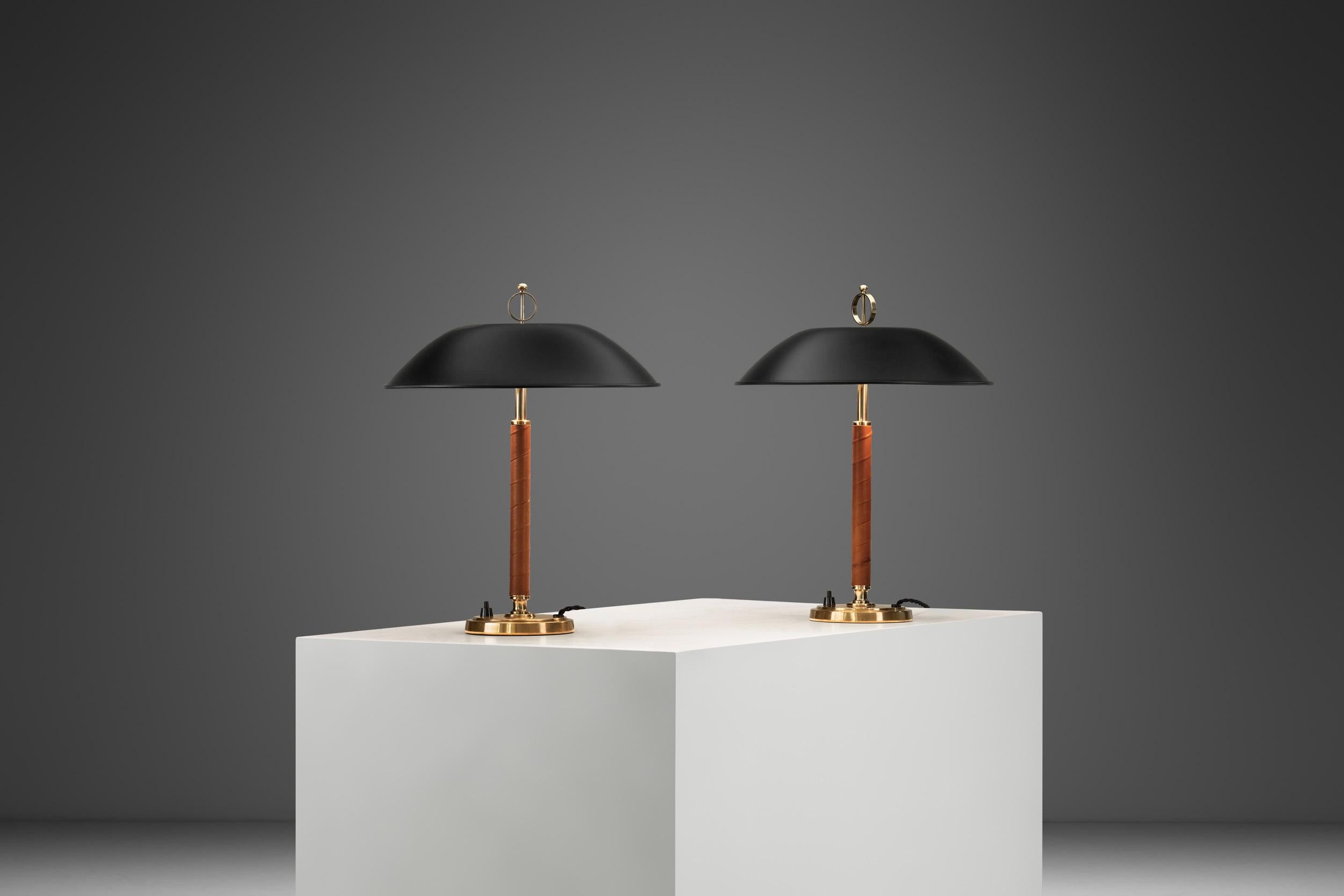 Swedish Pair of Bertil Brisborg Table Lamps, Sweden Mid-20th Century For Sale