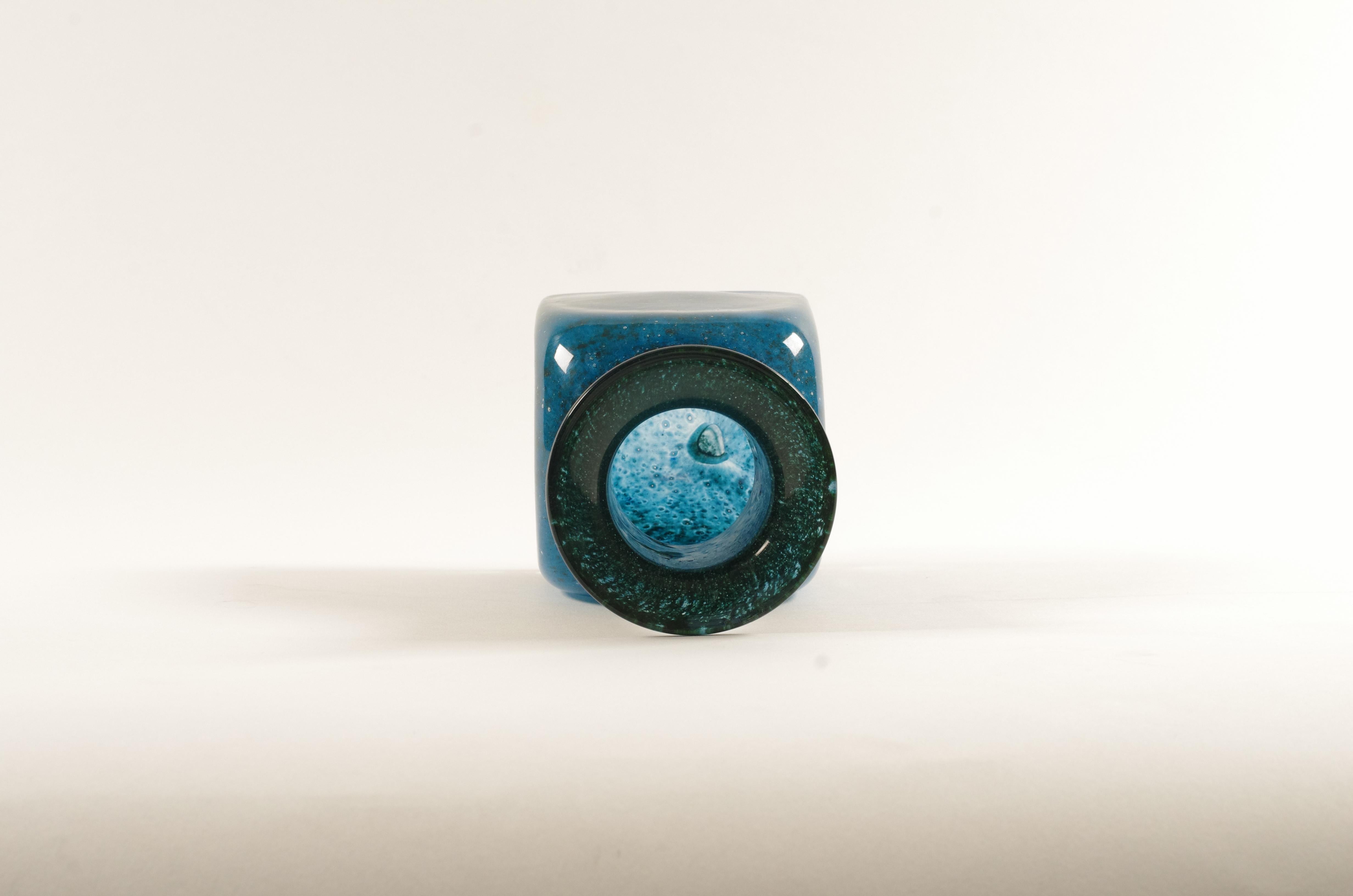 Coppia di vasi in vetro 