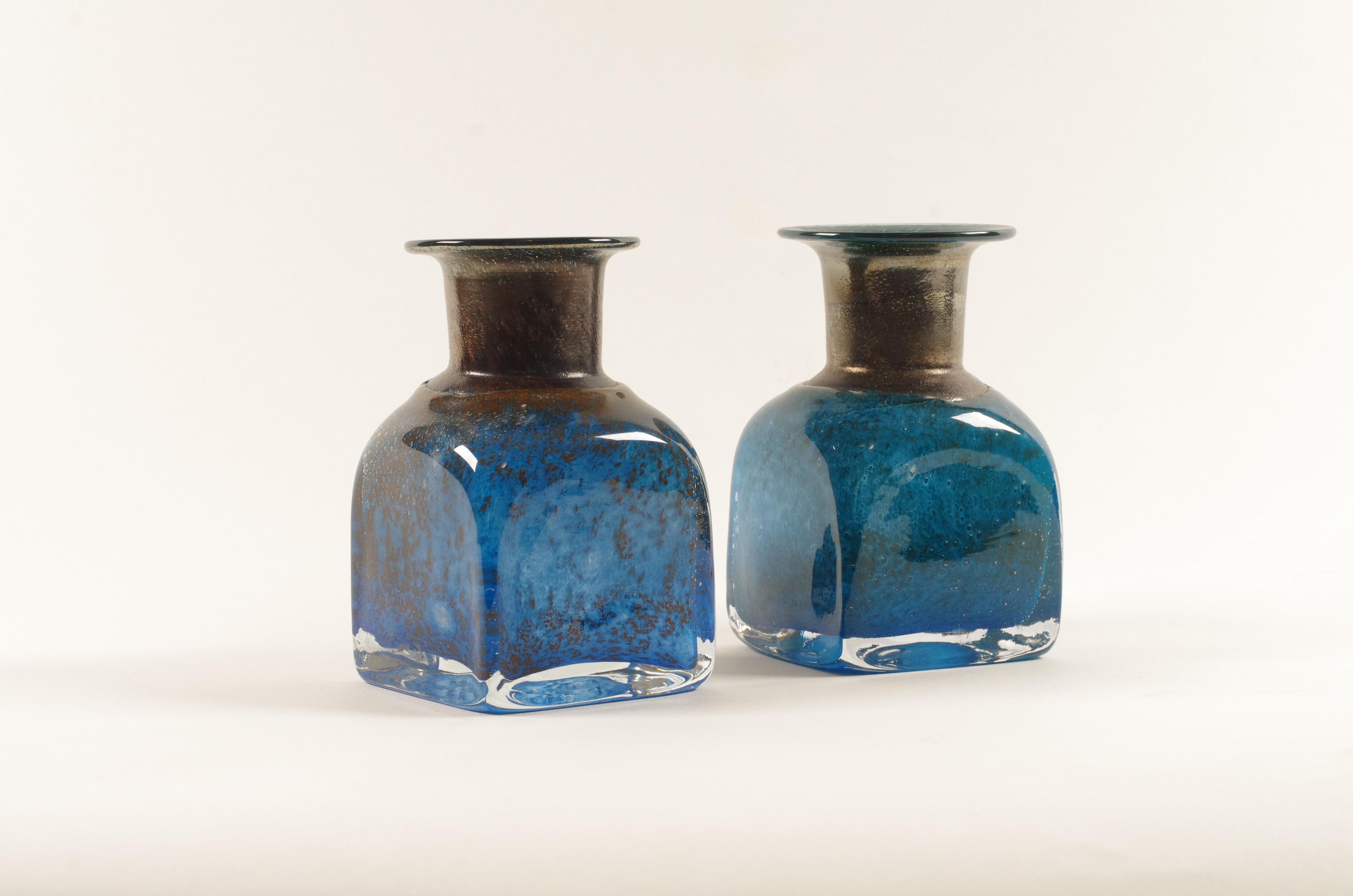 Svedese Coppia di vasi in vetro 