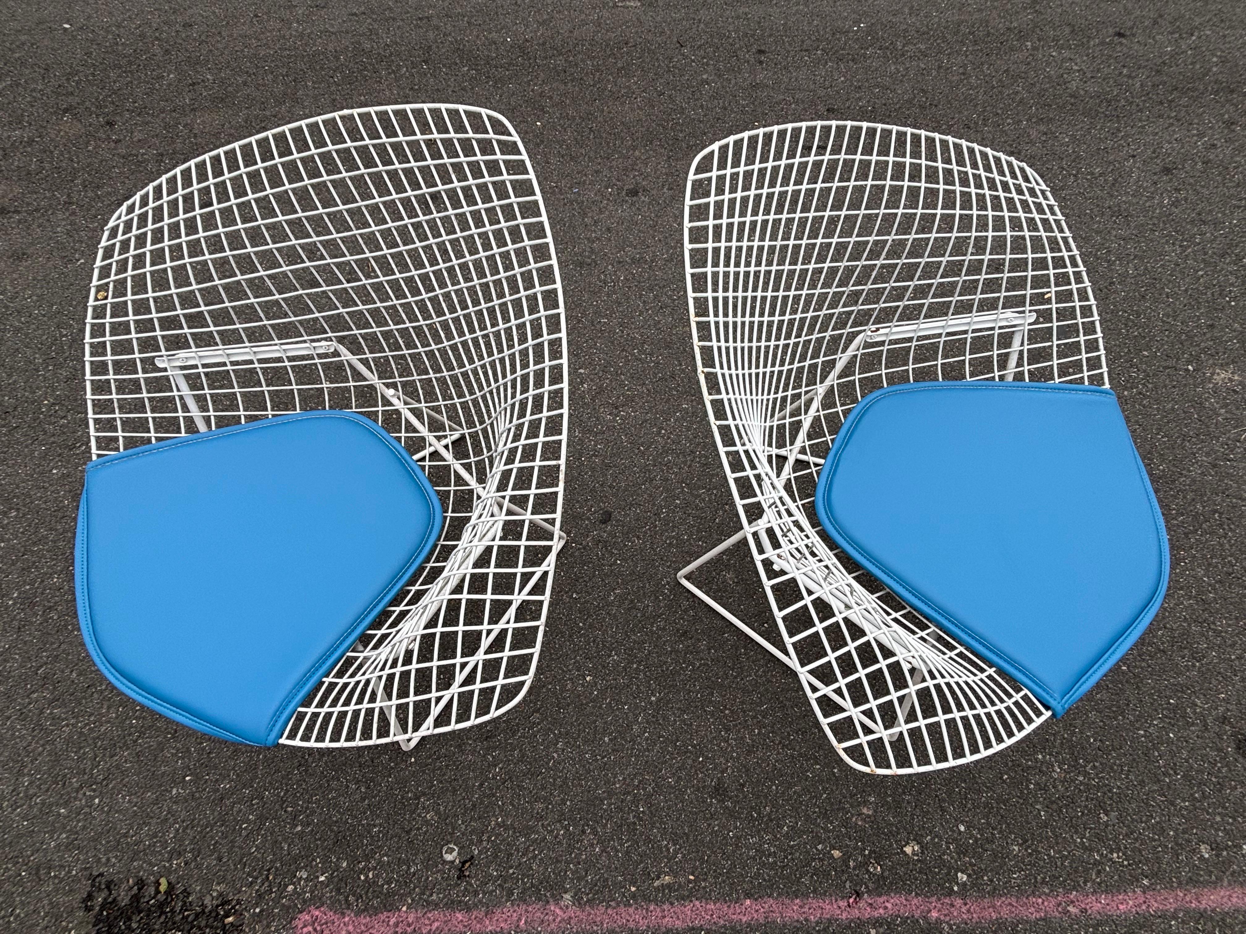 XXIe siècle et contemporain Paire de petites chaises Bertoia pour Knoll en vente