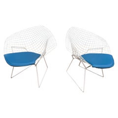 Pair of Bertoia for Knoll Small Diamond Chairs