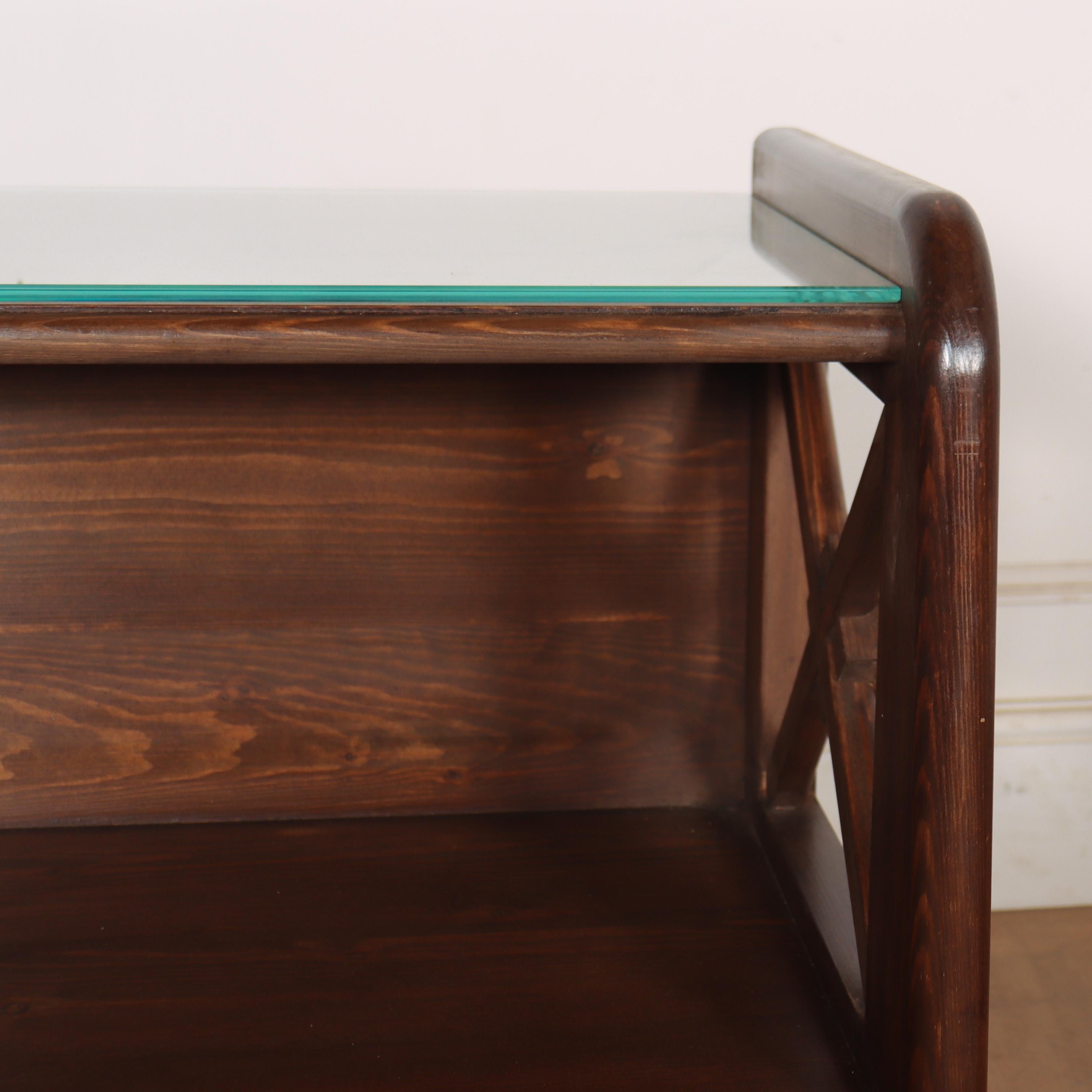 Pine Pair of Bespoke Art Deco Style Bedside Tables For Sale