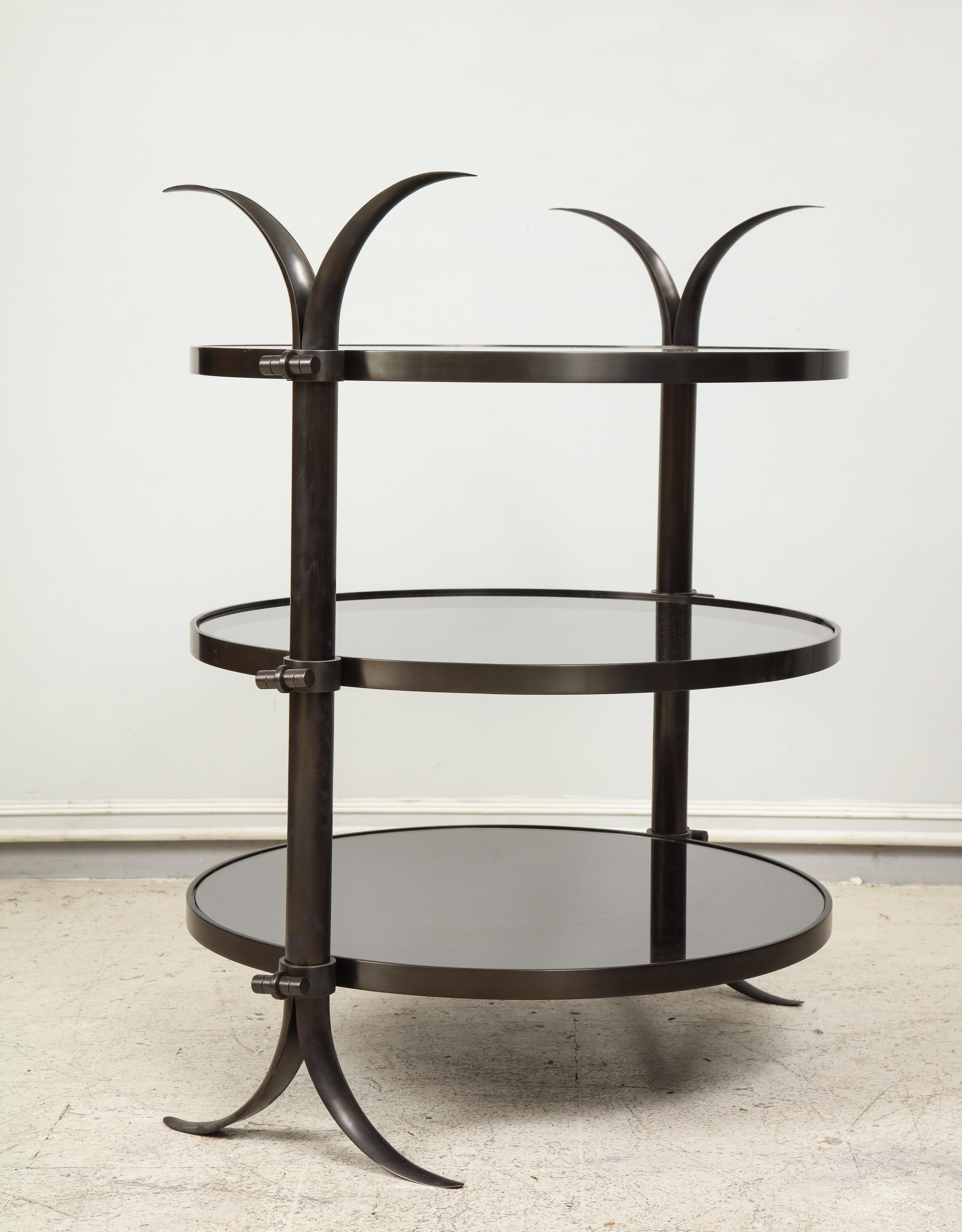 Other Pair of Bespoke Bronze Tulip Tables Designed by Amir Khamneipur For Sale