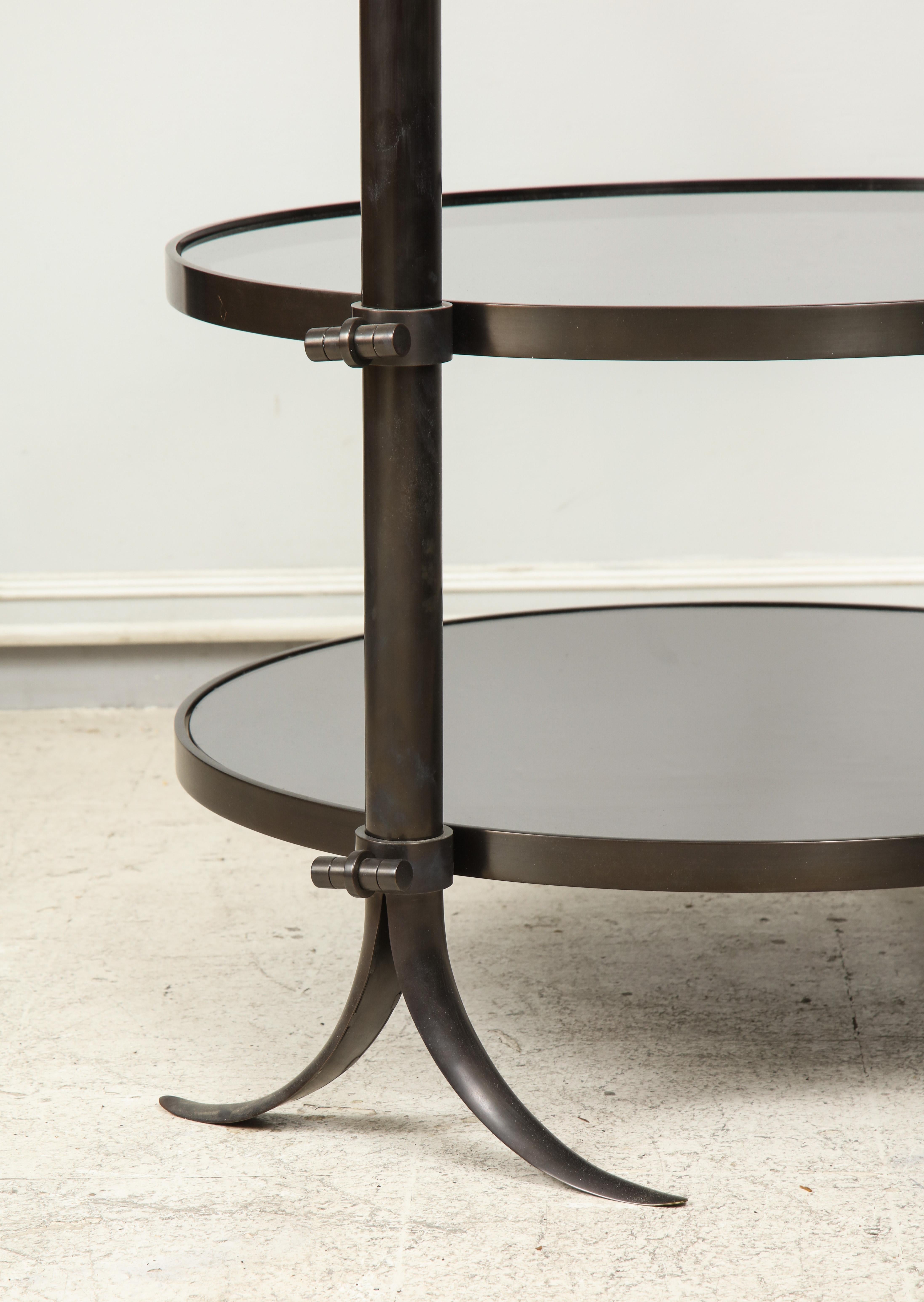 American Pair of Bespoke Bronze Tulip Tables Designed by Amir Khamneipur For Sale