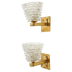 Pair of Bespoke Murano Glass Sconces