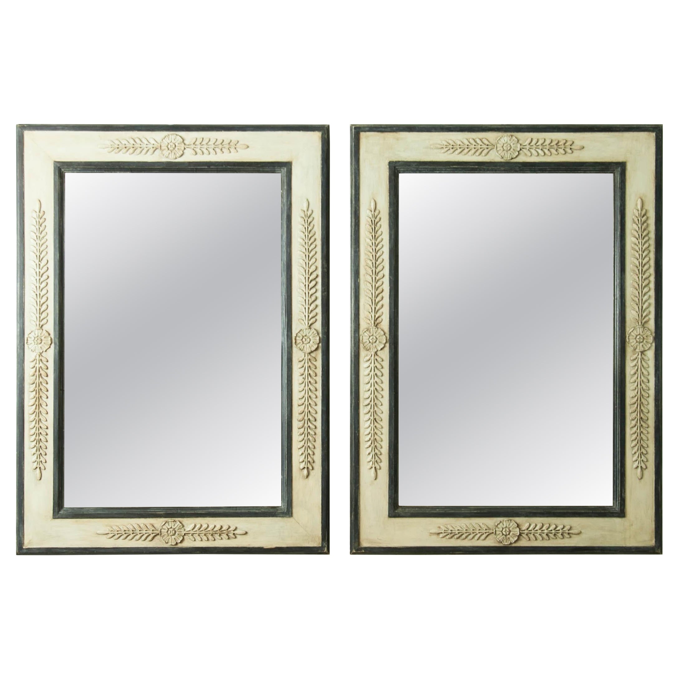 Bespoke Empire Style Mirrors, Painted Pine Frame, France, 1770-1779 For Sale