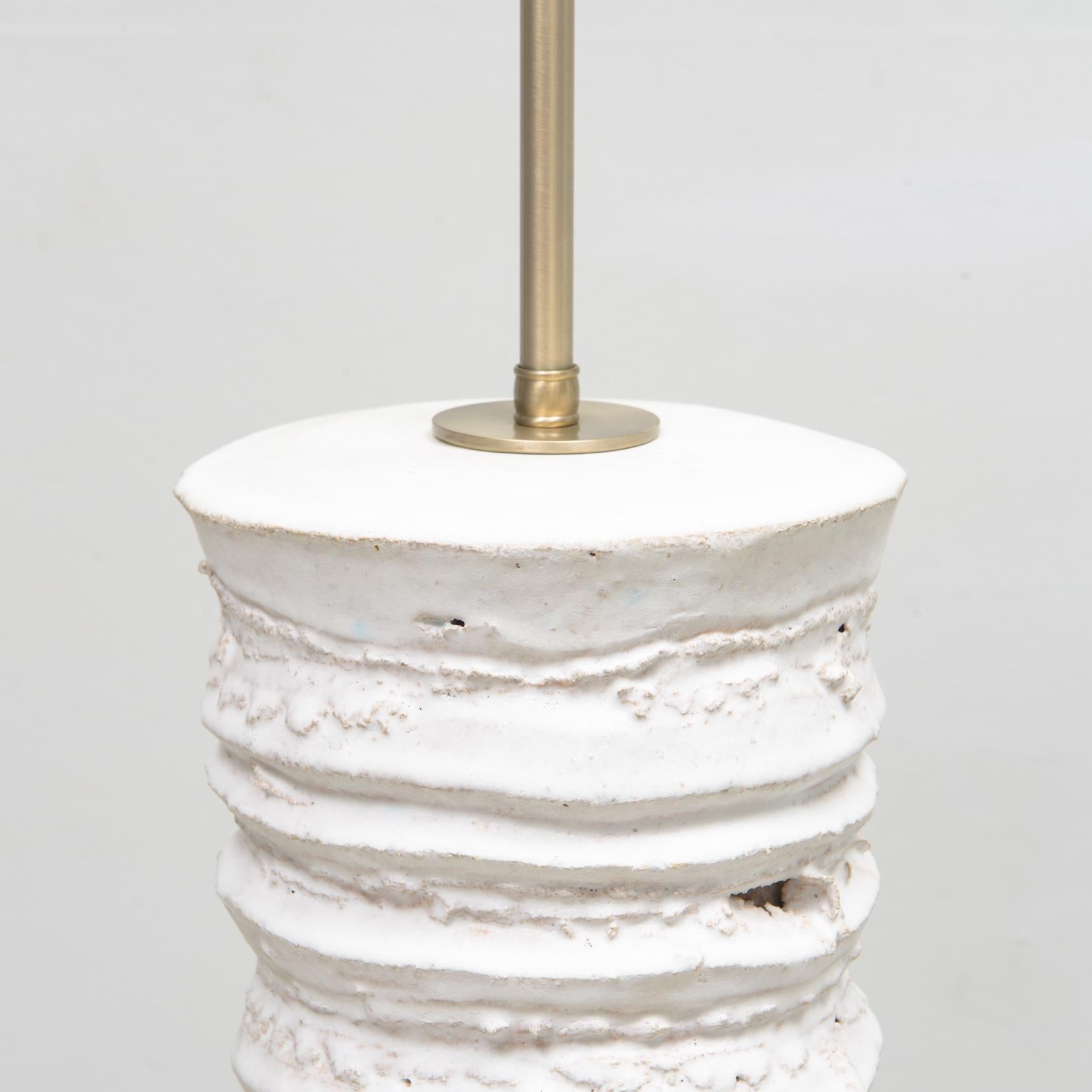 XXI secolo e contemporaneo Coppia di lampade scultoree a fisarmonica in ceramica in vendita