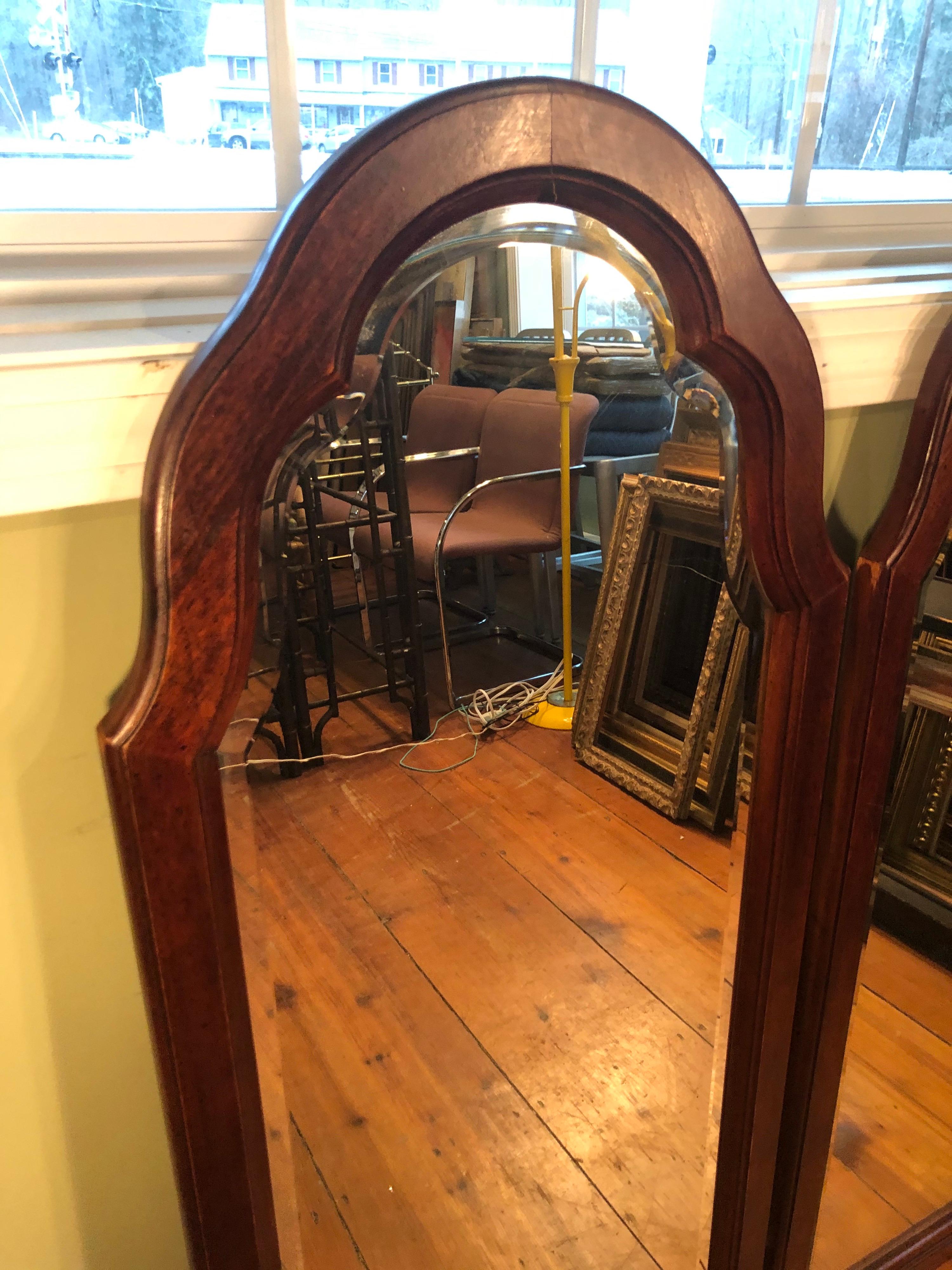 Pair of Beveled Arched Mirrors 5