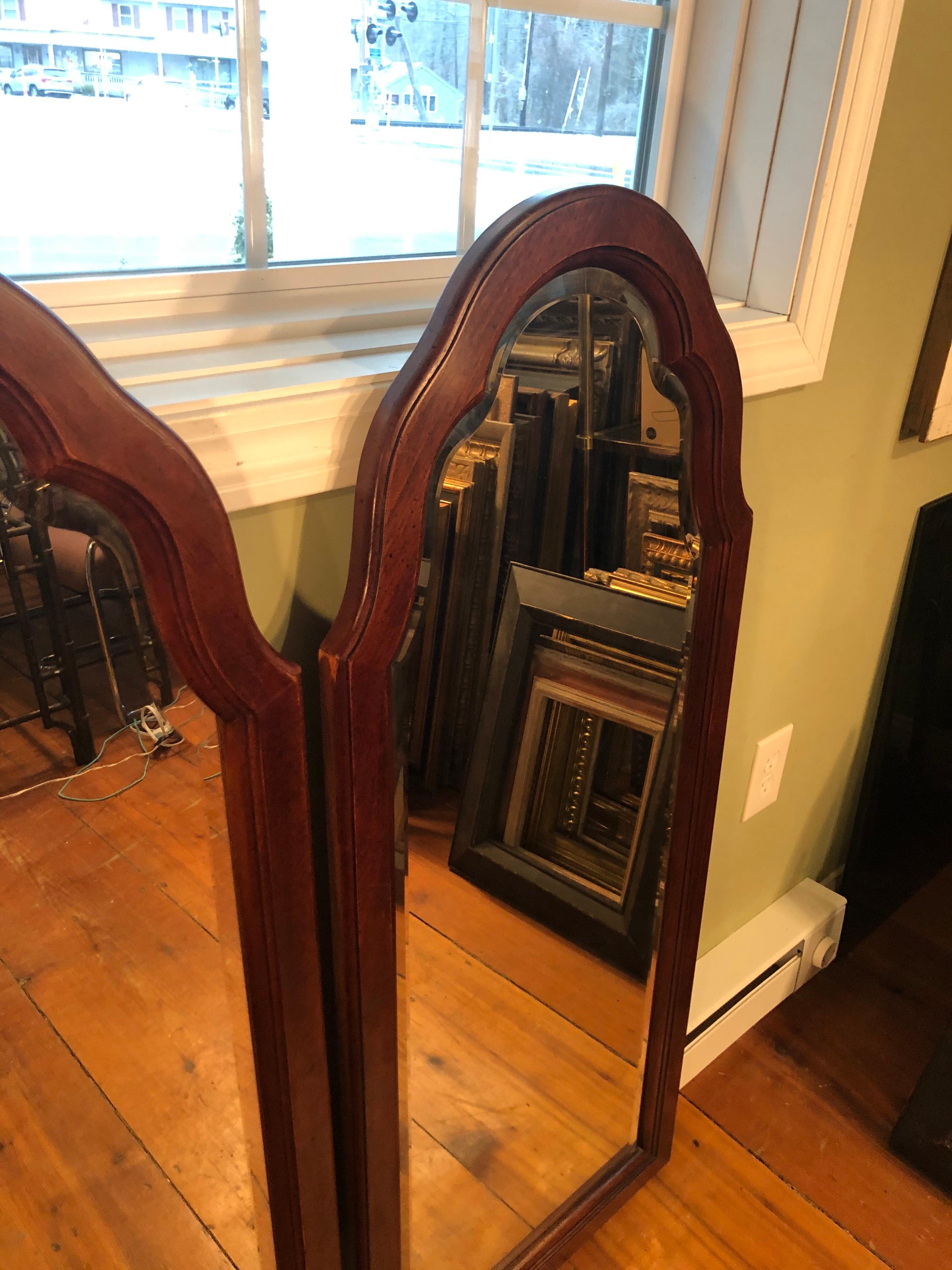 Pair of Beveled Arched Mirrors 6