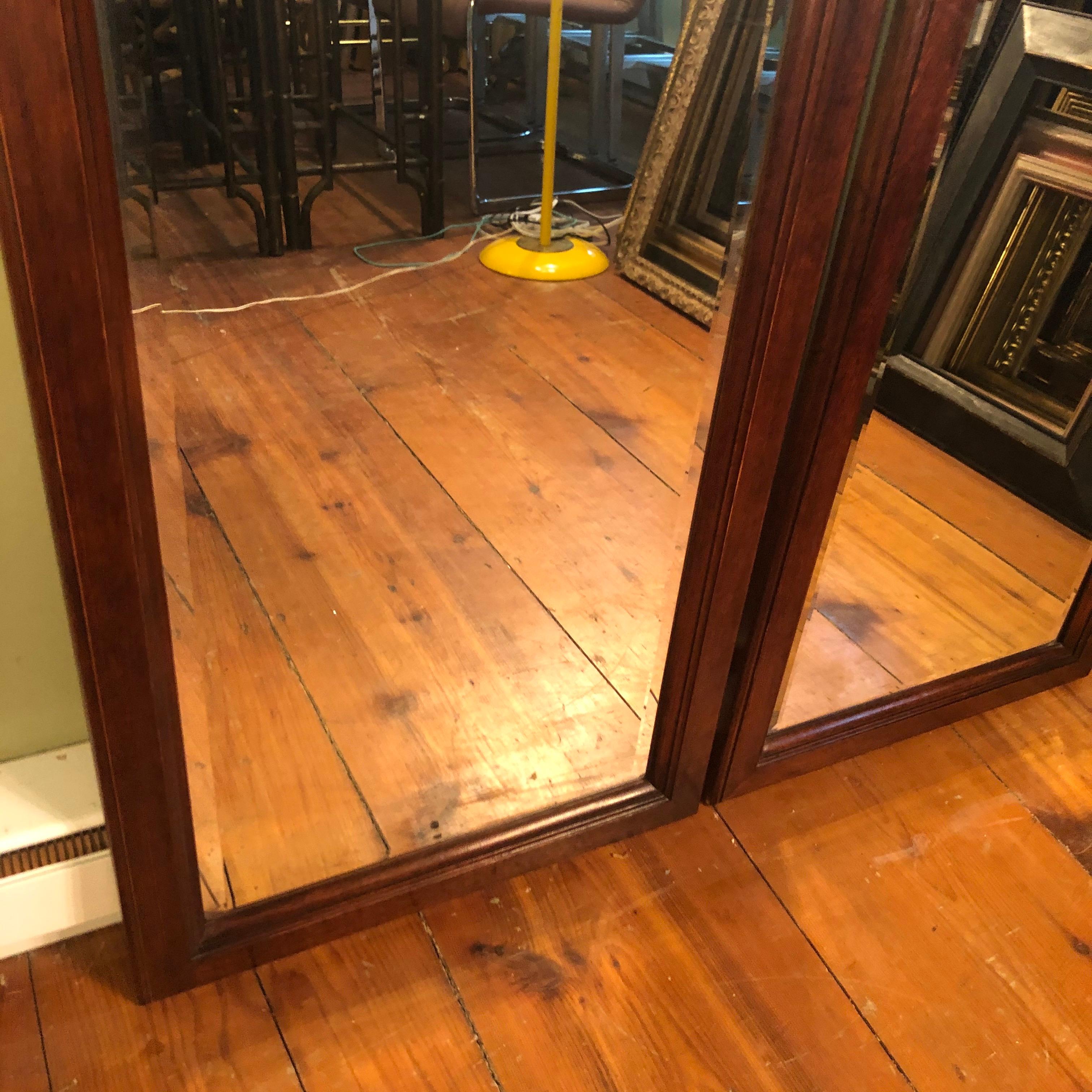 Pair of Beveled Arched Mirrors 13