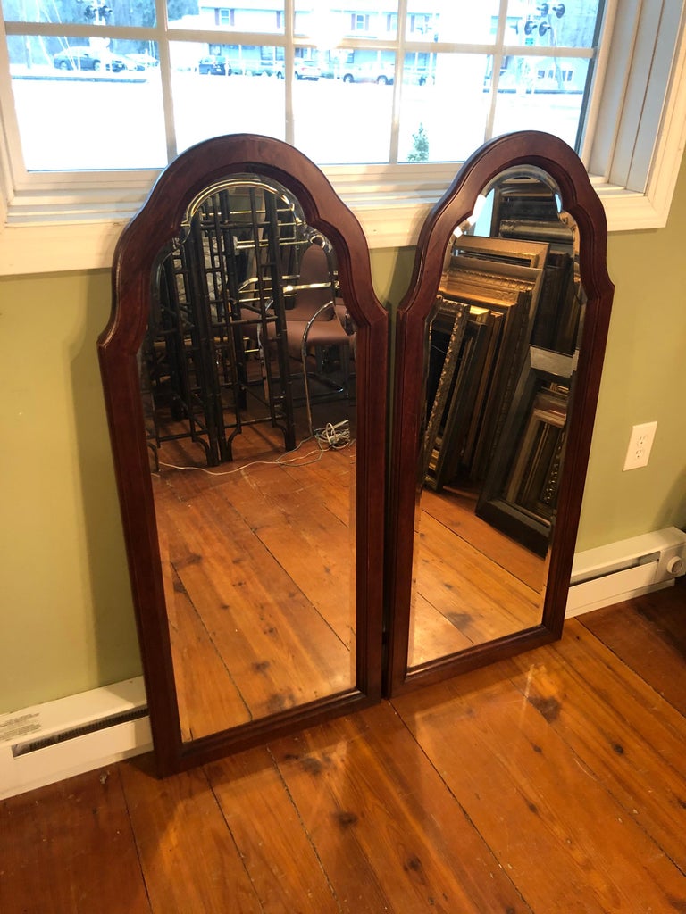 Pair of Beveled Arched Mirrors For Sale at 1stdibs