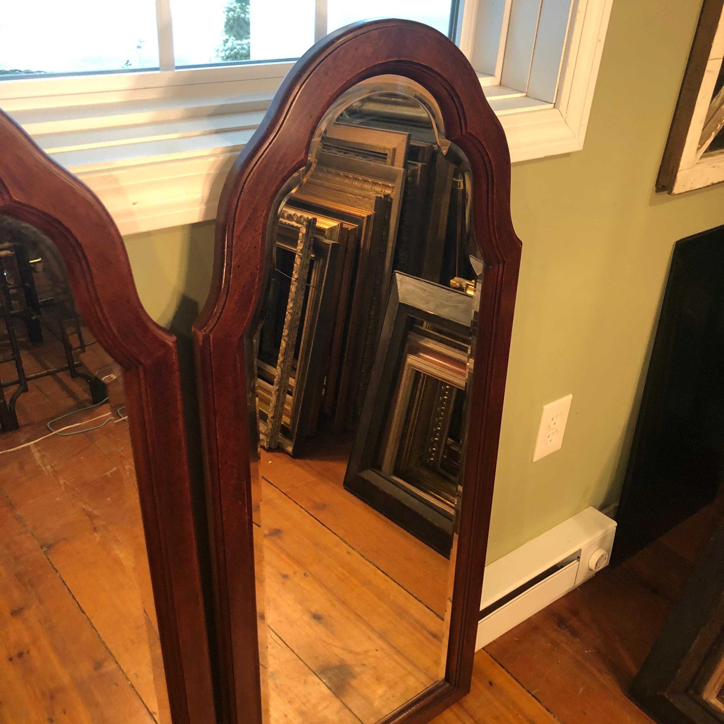 Pair of Beveled Arched Mirrors 2