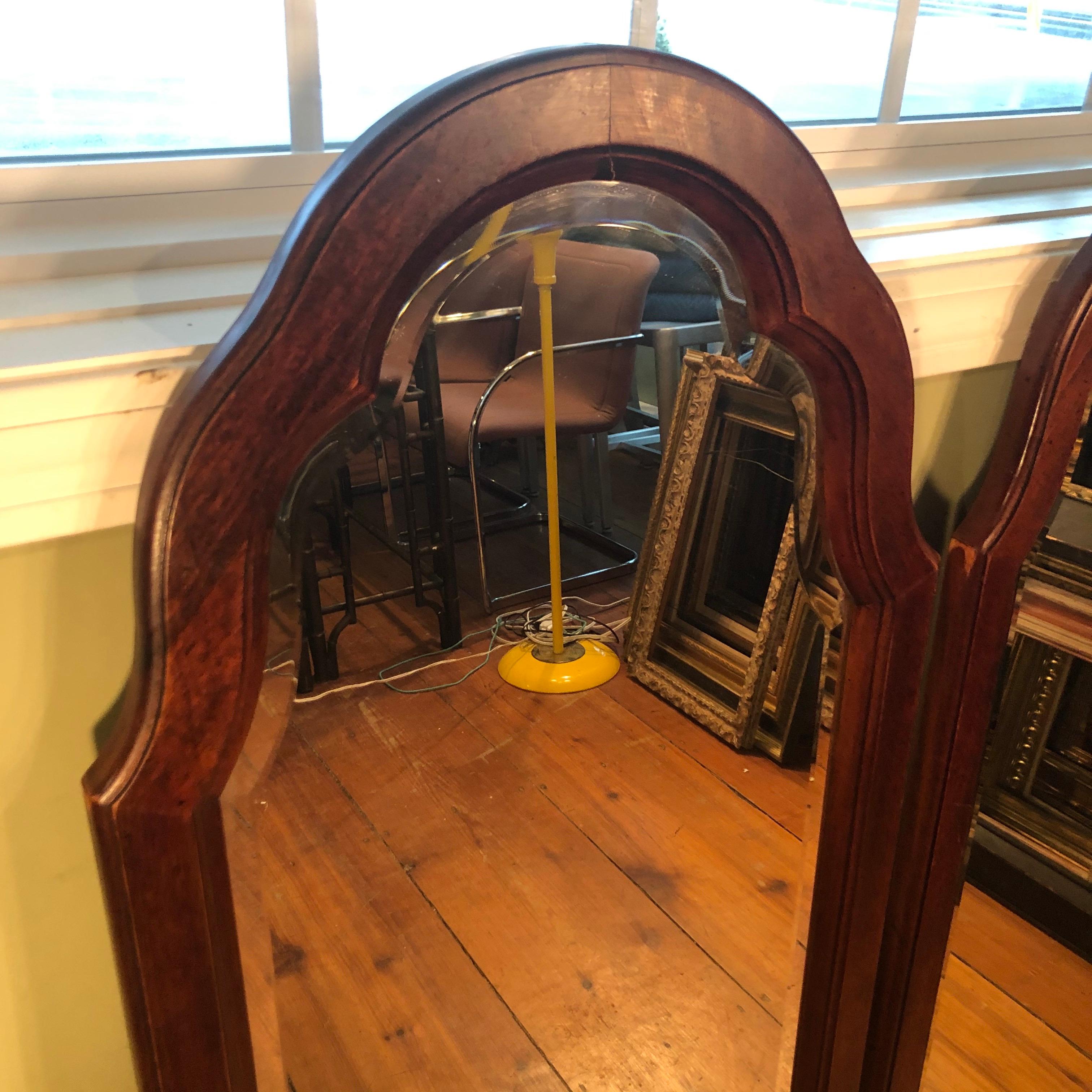 Pair of Beveled Arched Mirrors 3