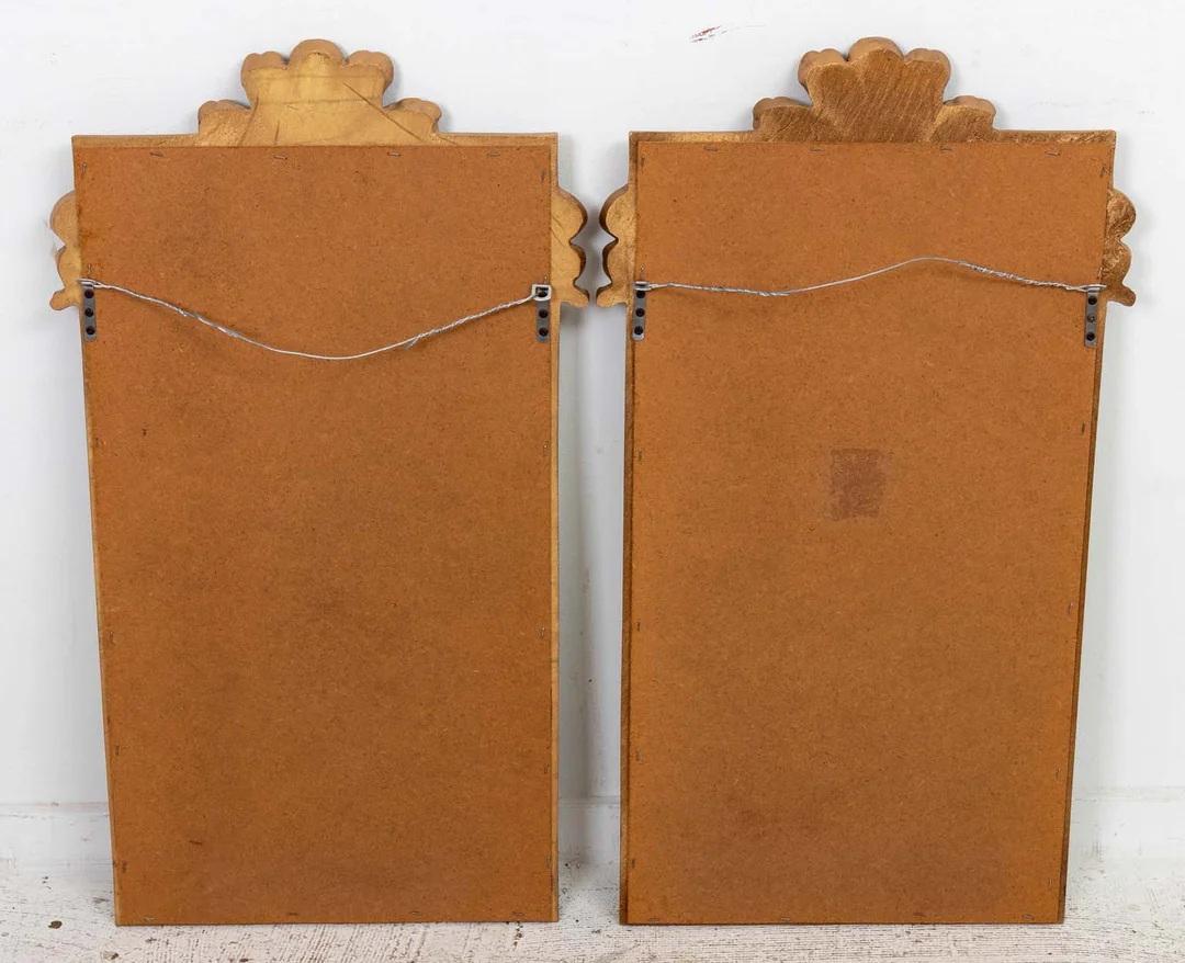 Pareja De Espejos Biselados Dorados Con Borla en venta 3