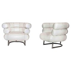 Retro Pair of Bibendum Armchairs by Eileen Gray, 1970s