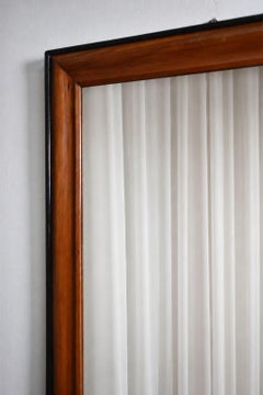 Coppia di specchi in legno bicolore e legno ebanizzato, XIX secolo.